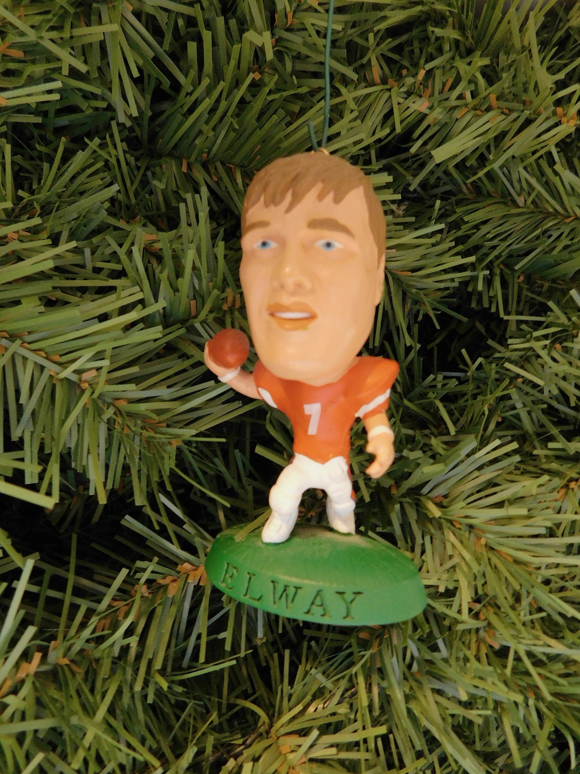 John Elway DENVER BRONCOS Christmas tree ornament xmas NFL football figure unique gift idea