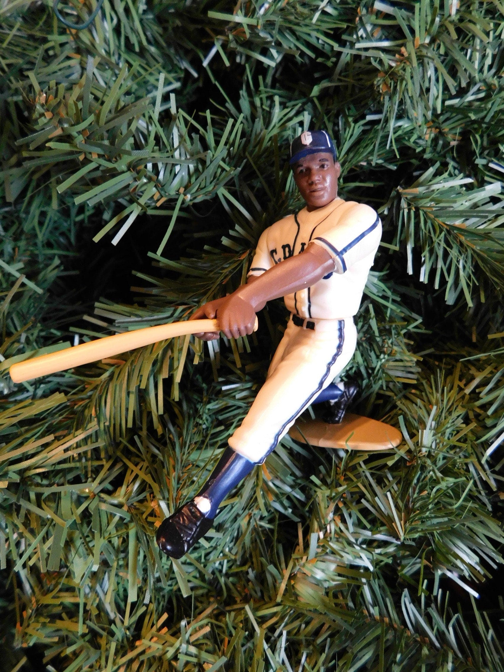 HOMESTEAD GRAYS Christmas tree ornament Buck Leonard Josh Gibson baseball xmas MLB figure unique gift idea Washington Grays