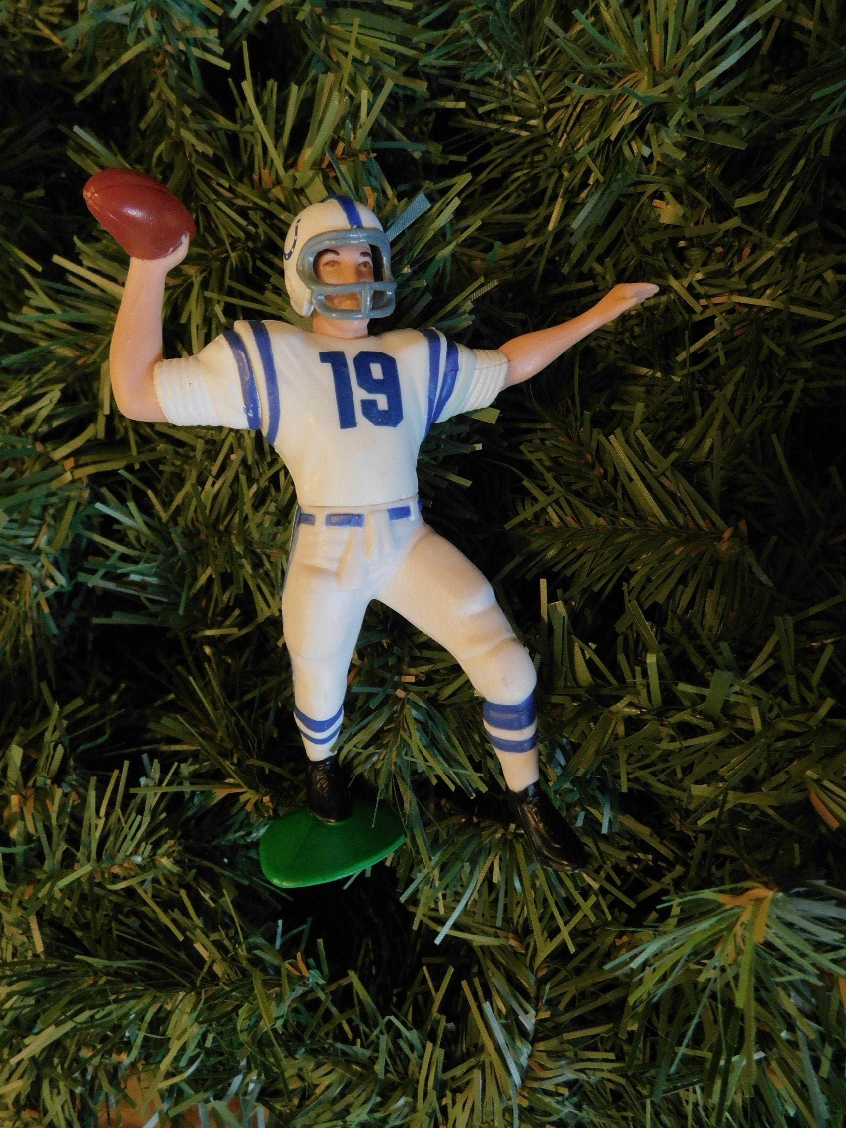 INDIANAPOLIS COLTS Ornament Johnny Unitas Christmas Gift Idea NFL Football Unique Xmas Tree Decoration Baltimore