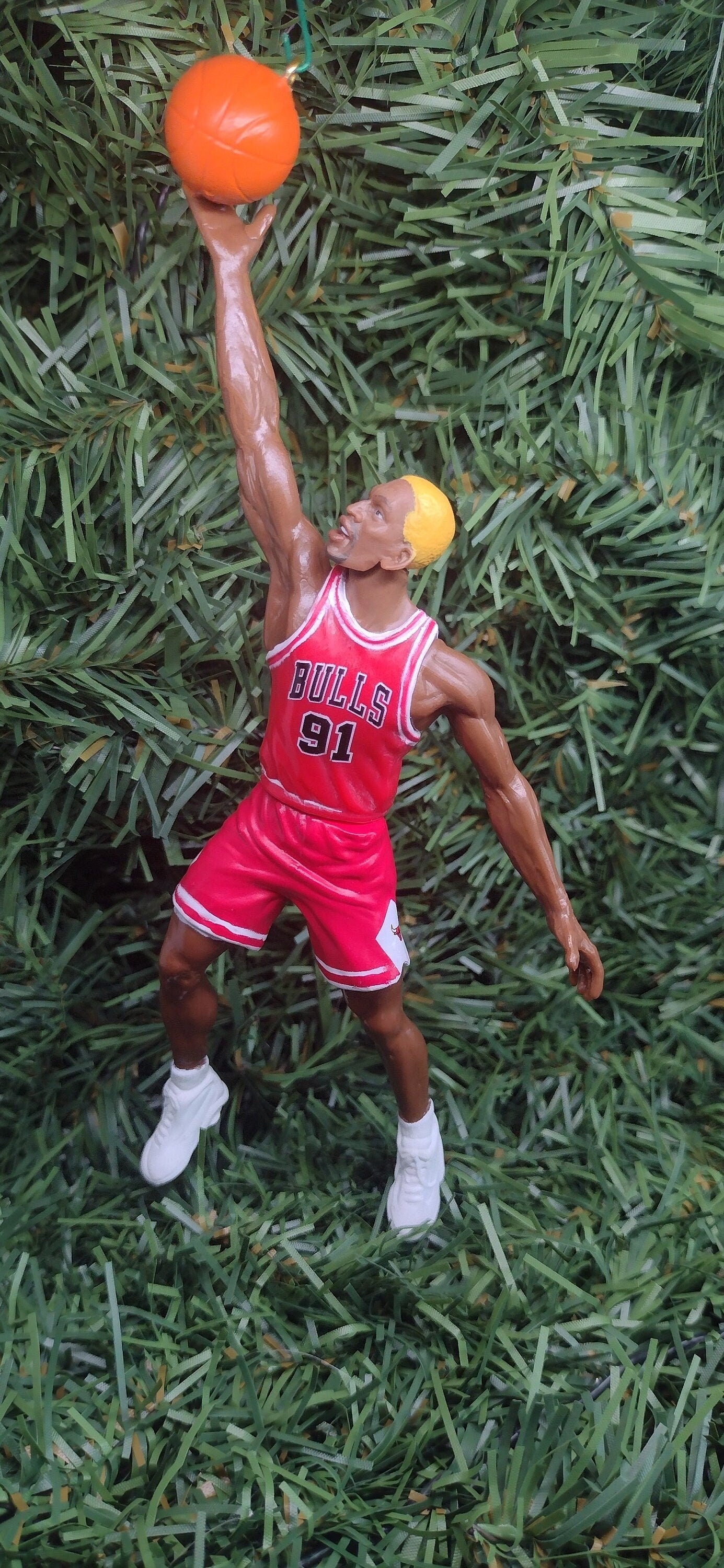 Chicago Bulls Ornaments Christmas Gift Idea Scottie Pippen Dennis Rodman BJ Armstrong Unique Xmas Tree Decoration NBA Basketball Figures