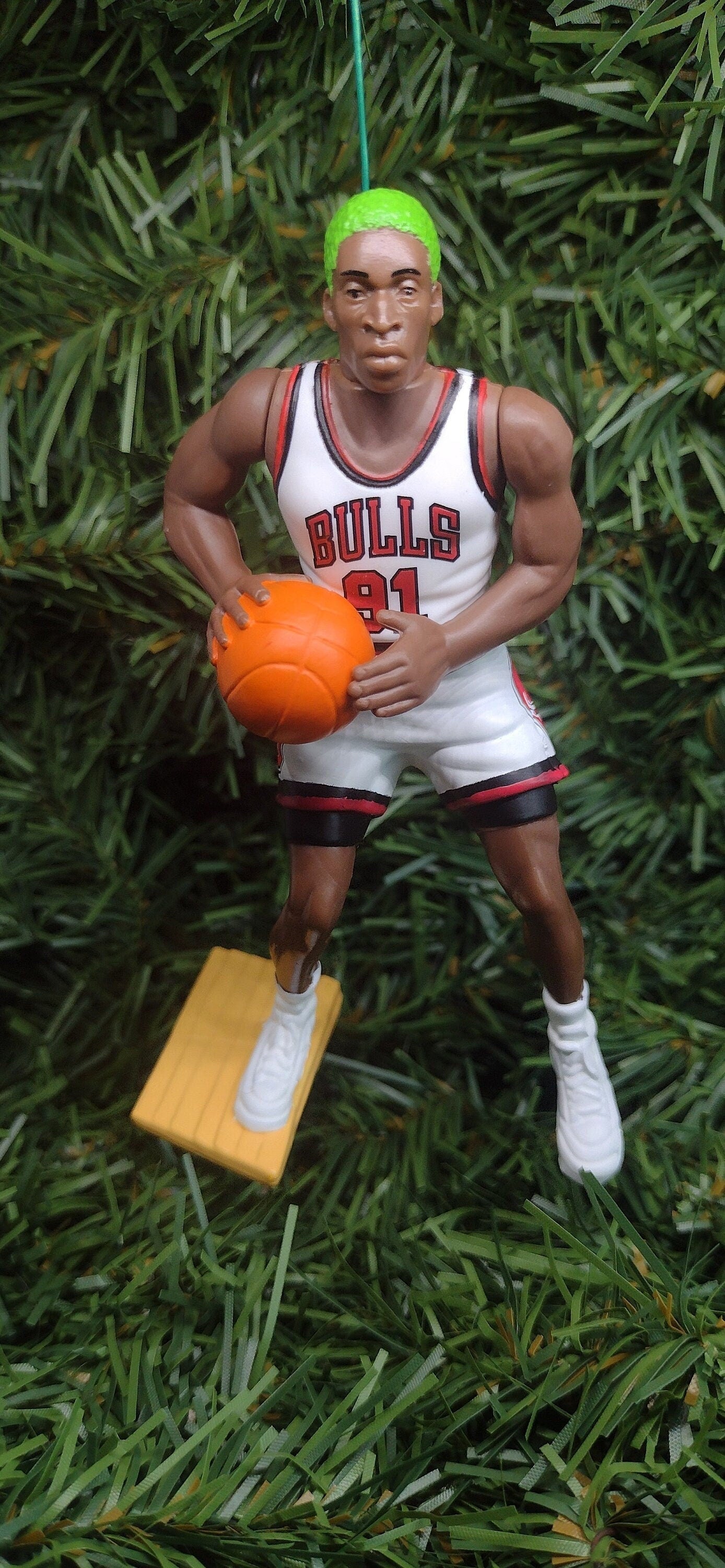 Chicago Bulls Ornaments Christmas Gift Idea Scottie Pippen Dennis Rodman BJ Armstrong Unique Xmas Tree Decoration NBA Basketball Figures