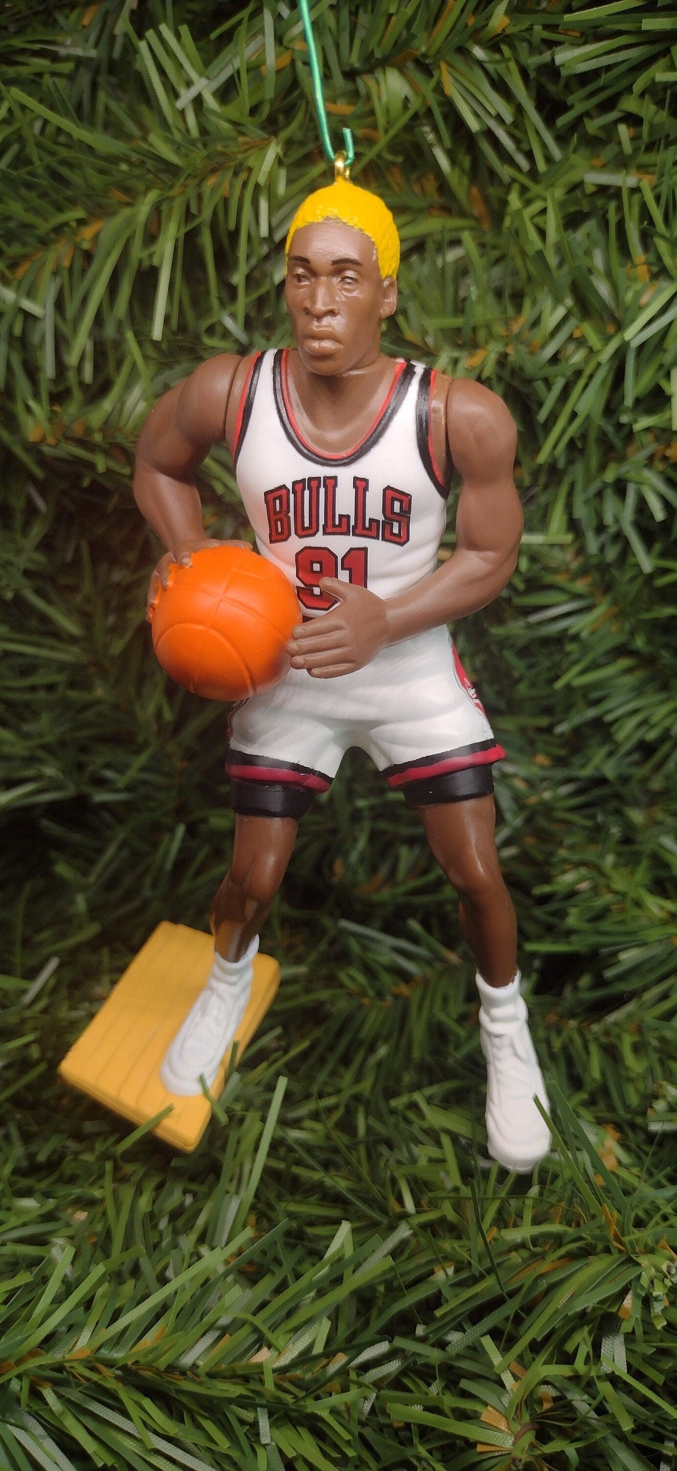 Chicago Bulls Ornaments Christmas Gift Idea Scottie Pippen Dennis Rodman BJ Armstrong Unique Xmas Tree Decoration NBA Basketball Figures