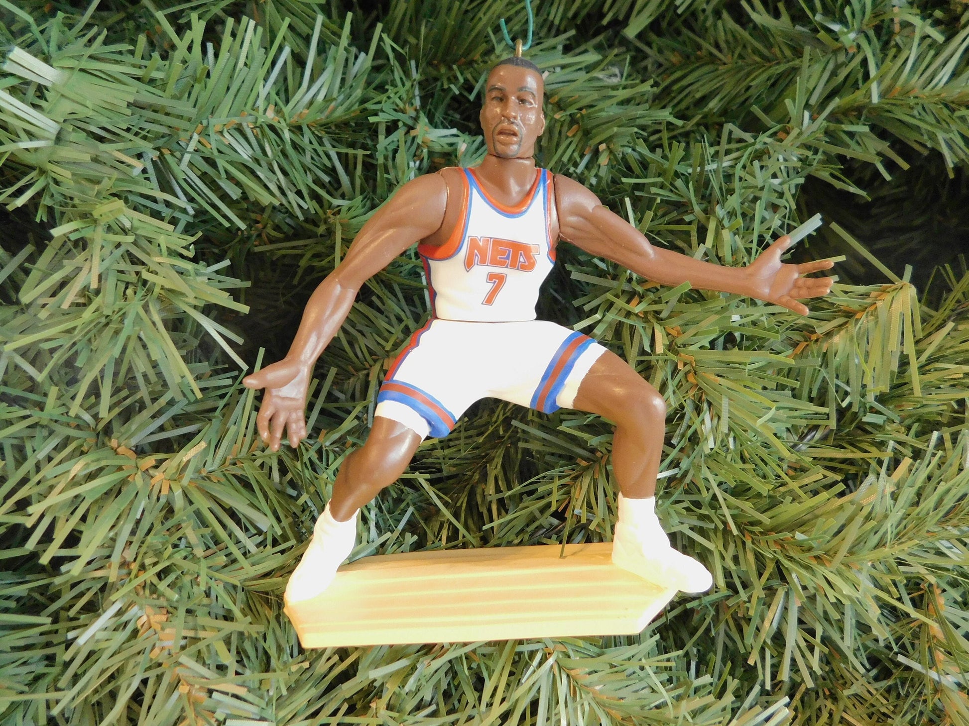 NEW JERSEY/BROOKLYN Nets Ornaments Christmas tree decoration Derrick Coleman-Keith Van Horn-Kenny Anderson-Jason Kidd xmas nba basketball