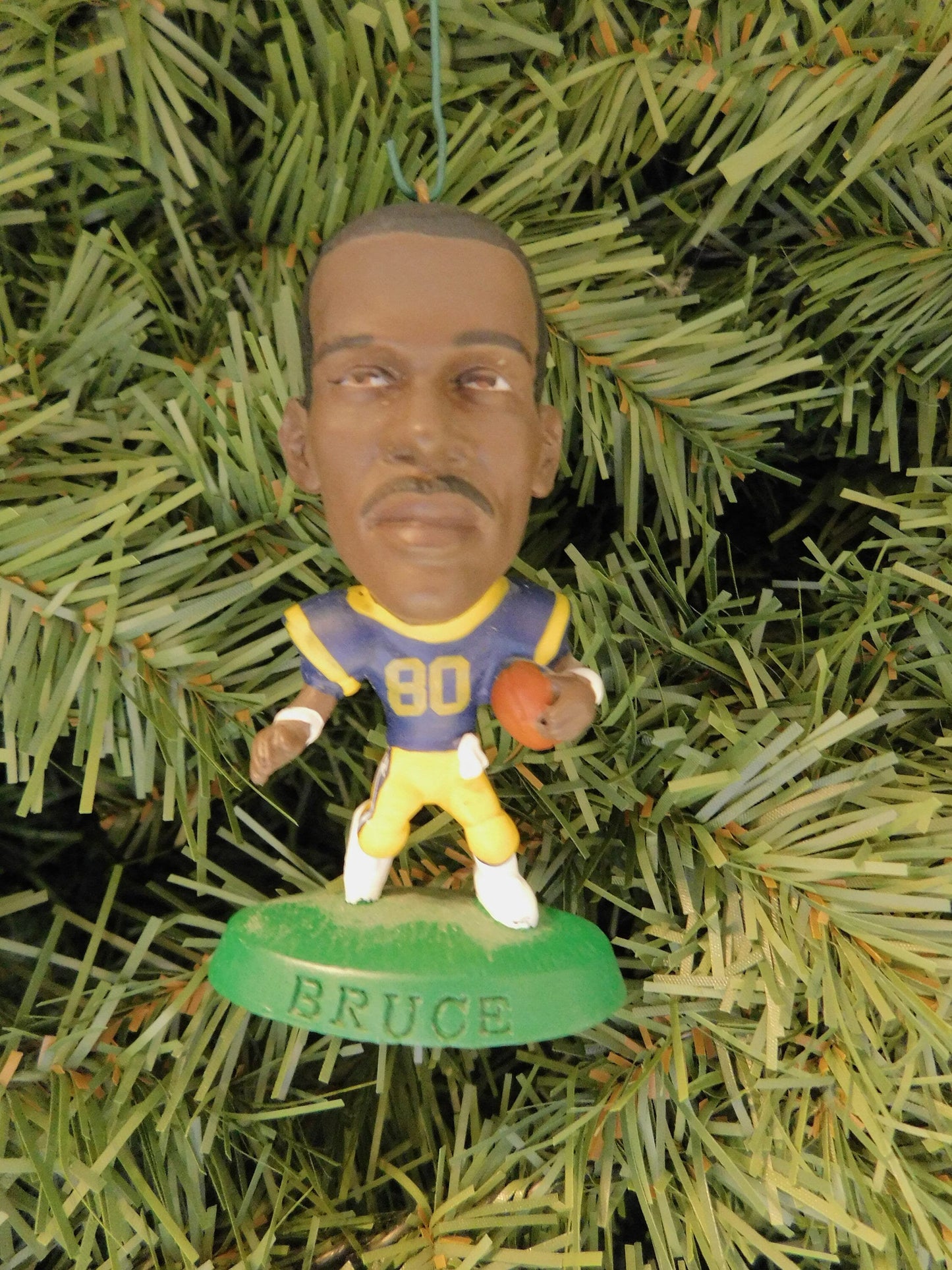 Isaac Bruce ST LOUIS RAMS Christmas tree ornament xmas nfl football figure unique gift idea Los Angeles