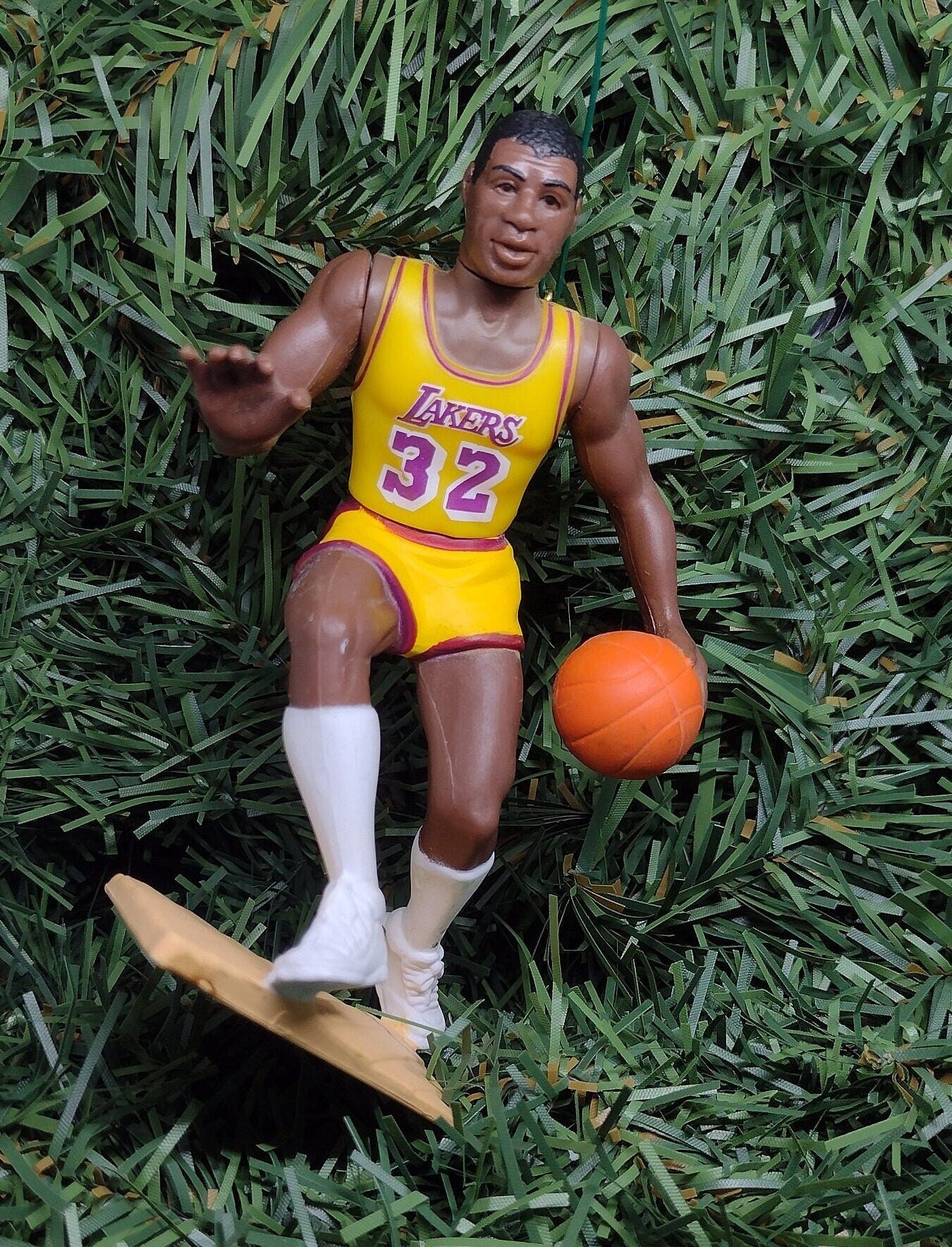 Earvin Magic Johnson LOS ANGELES LAKERS Christmas tree ornament xmas nba basketball figure unique gift idea Laker ornaments