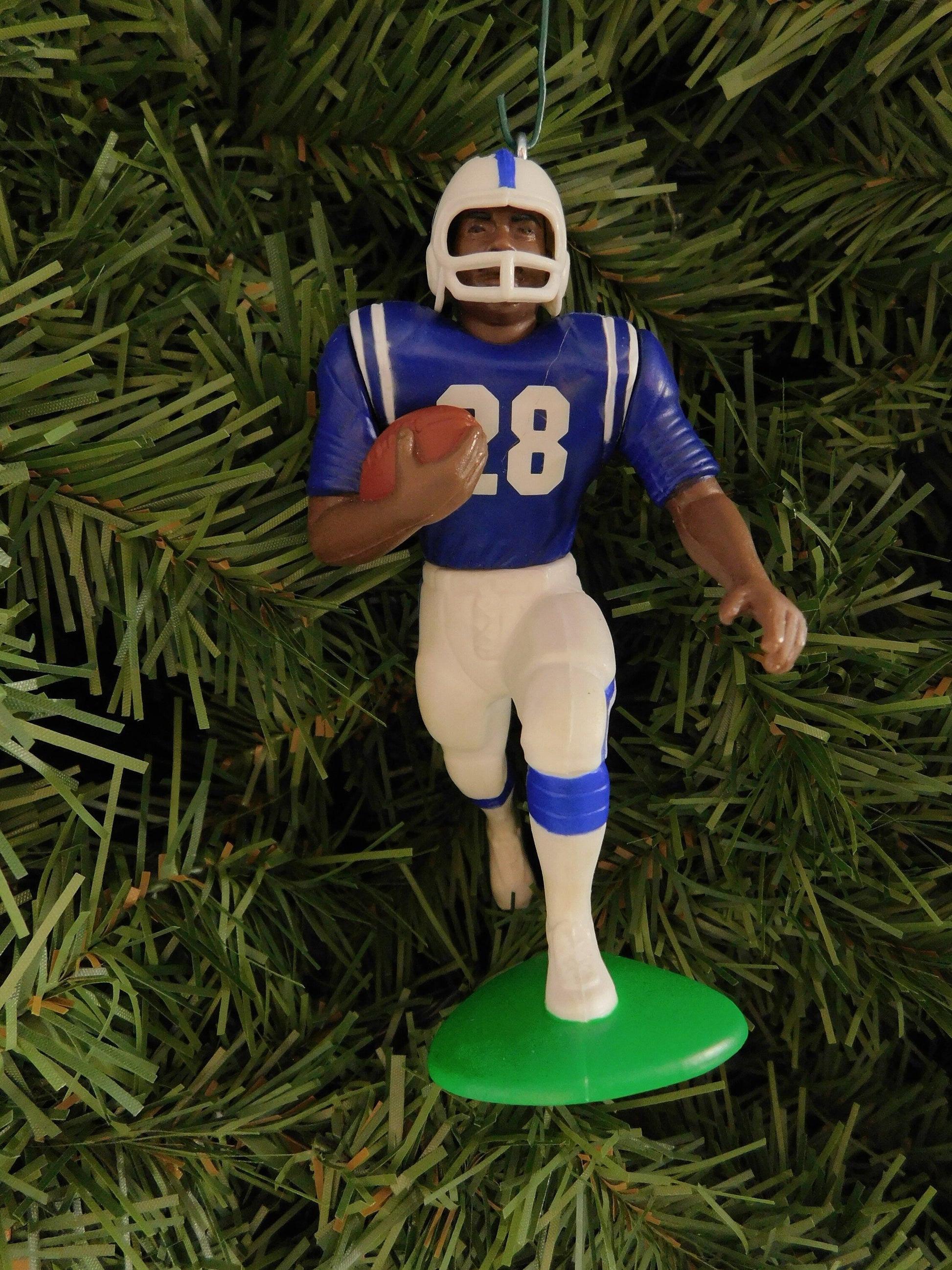 INDIANAPOLIS COLTS Christmas tree ornaments Marshall Faulk/Edgerrin James/Jim Harbaugh xmas NFL football figure unique gift idea