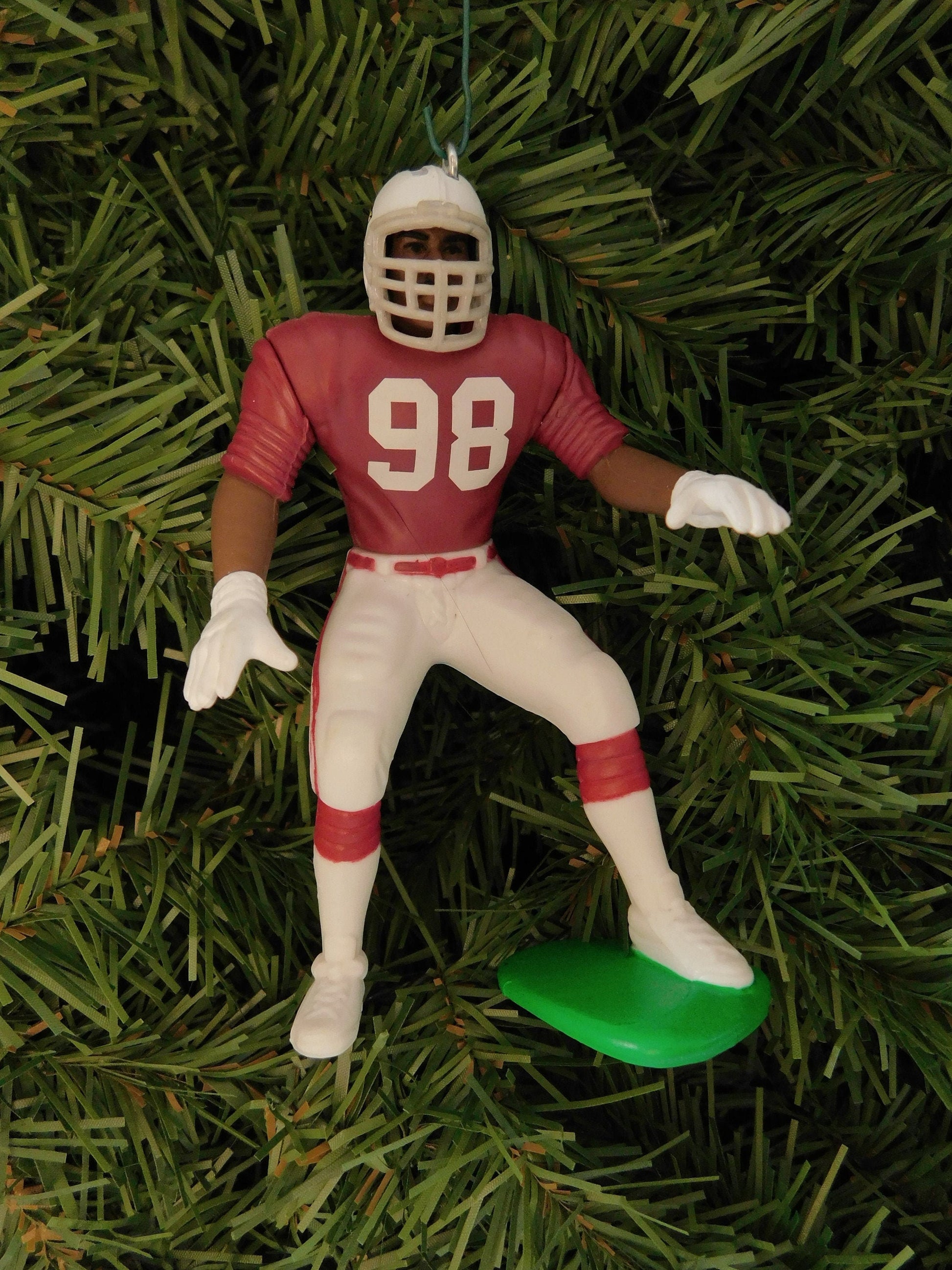 ARIZONA CARDINALS Christmas tree ornaments Emmitt Smith/Simeon Rice/Eric Swann/Plummer xmas NFL football figure unique gift idea Phoenix