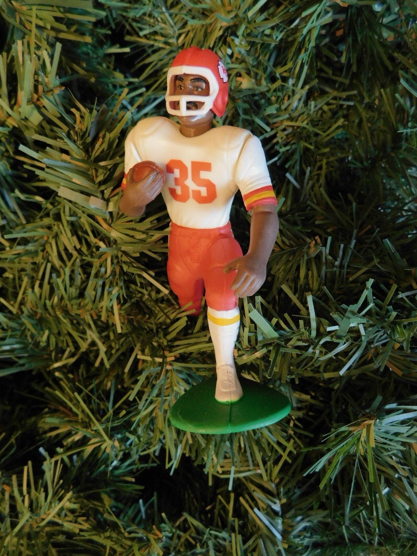 KANSAS CITY CHIEFS ornament Christmas tree decoration Christian Okoye unique xmas gift idea nfl football figure