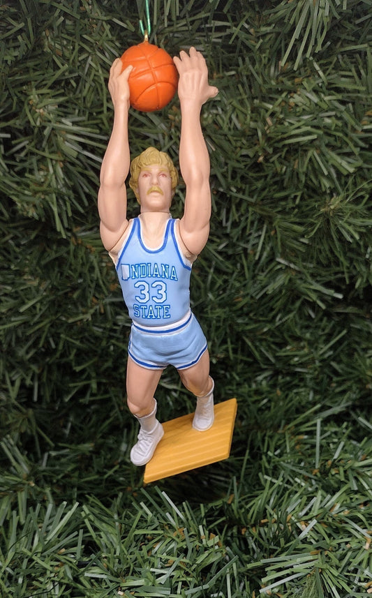 INDIANA STATE SYCAMORES Christmas ornament Larry Bird xmas tree ncaa basketball figure unique gift idea Sycamore ornaments