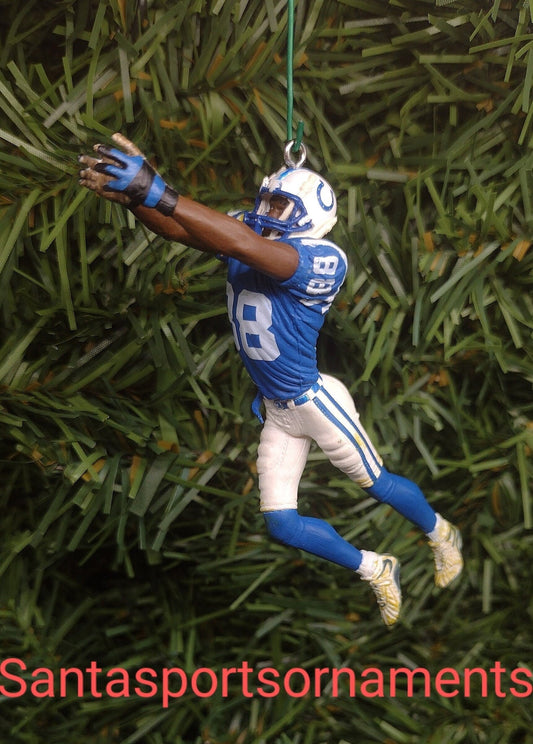 INDIANAPOLIS COLTS ornament Marvin Harrison Christmas gift idea nfl football figure xmas tree decoration