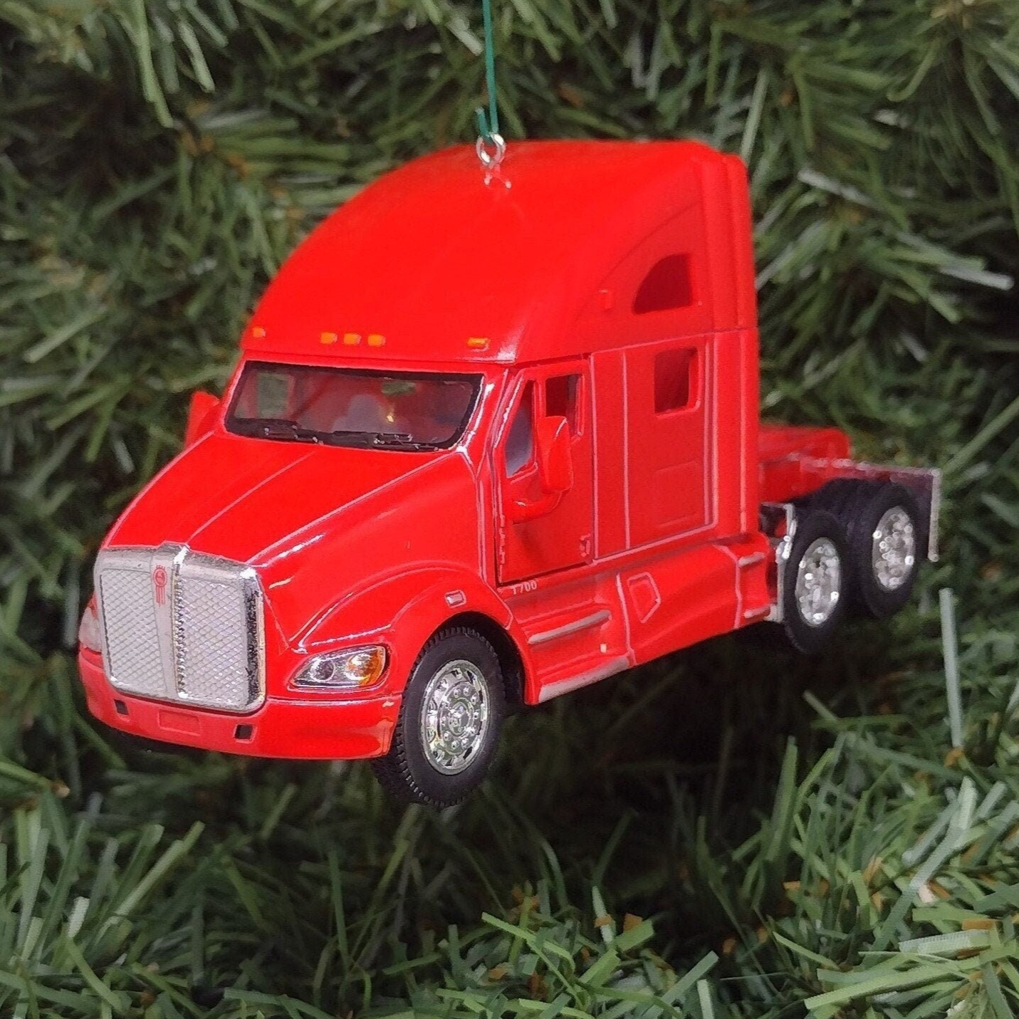 Kenworth Big Rig Ornament Christmas Gift Idea Fun Automotive Xmas tree Decoration 5 inches long Semi Tractor T-700