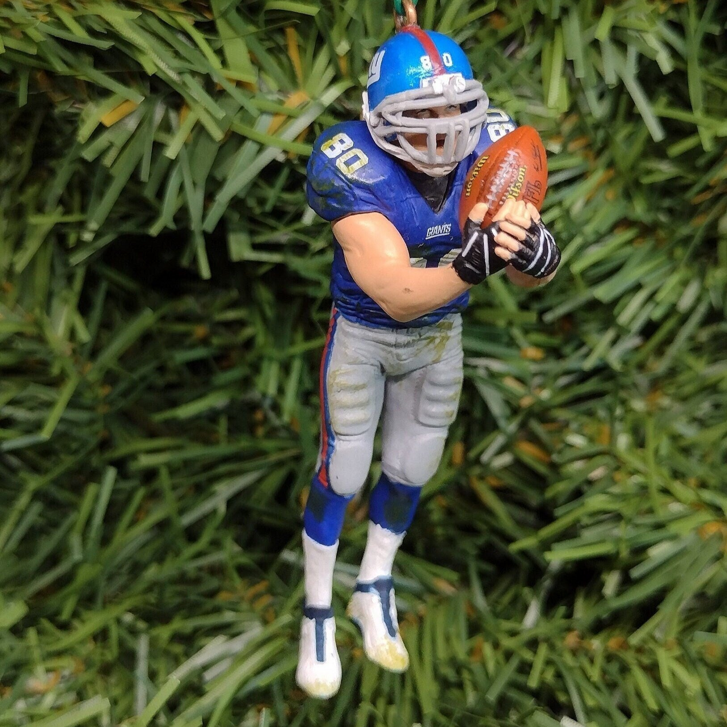 New York Giants Ornament Jeremy Shockey Christmas tree decoration nfl football unique NY Giant Xmas gift idea