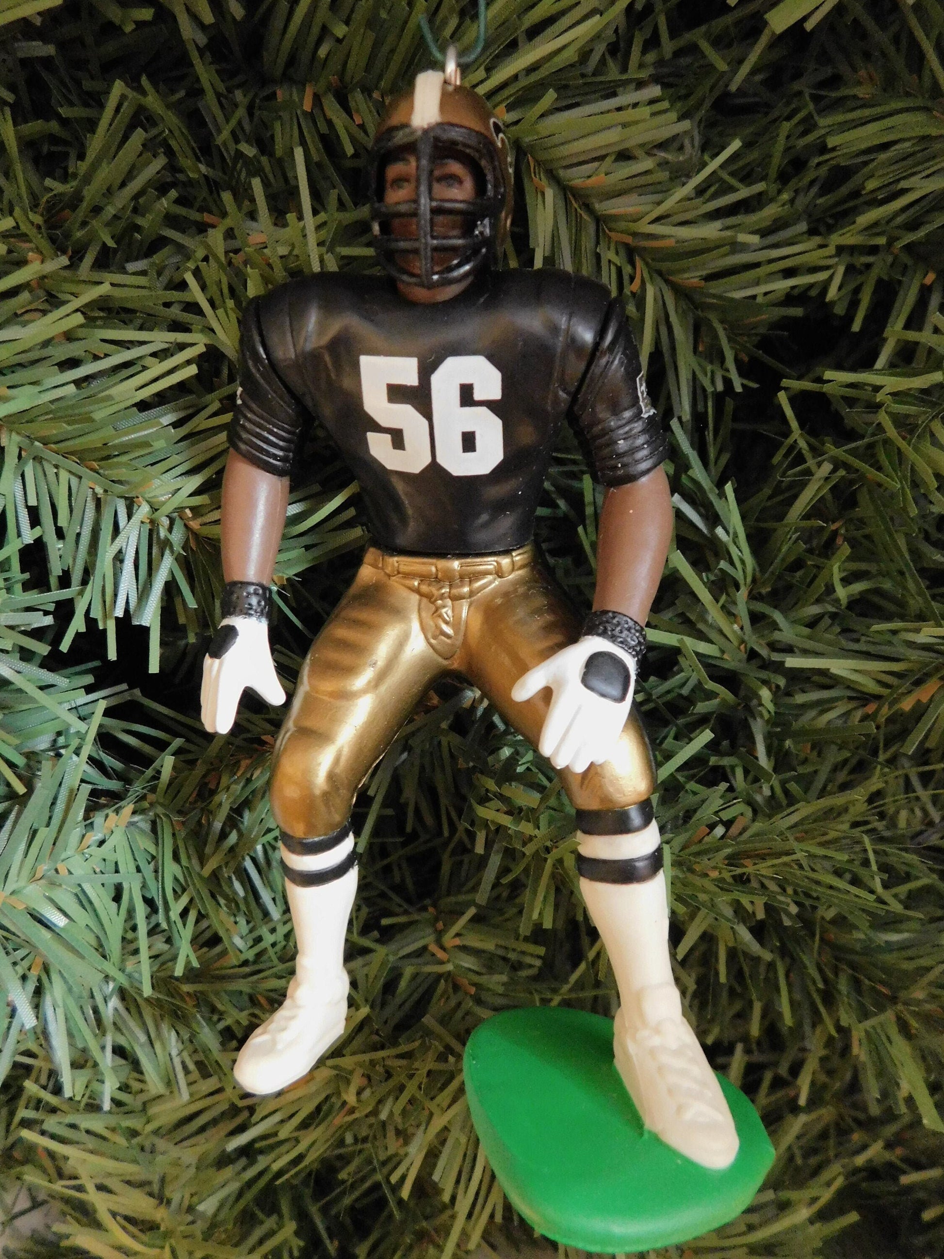 NEW ORLEANS SAINTS ornament Pat Swilling Christmas tree decoration nfl football figure unique Xmas gift idea