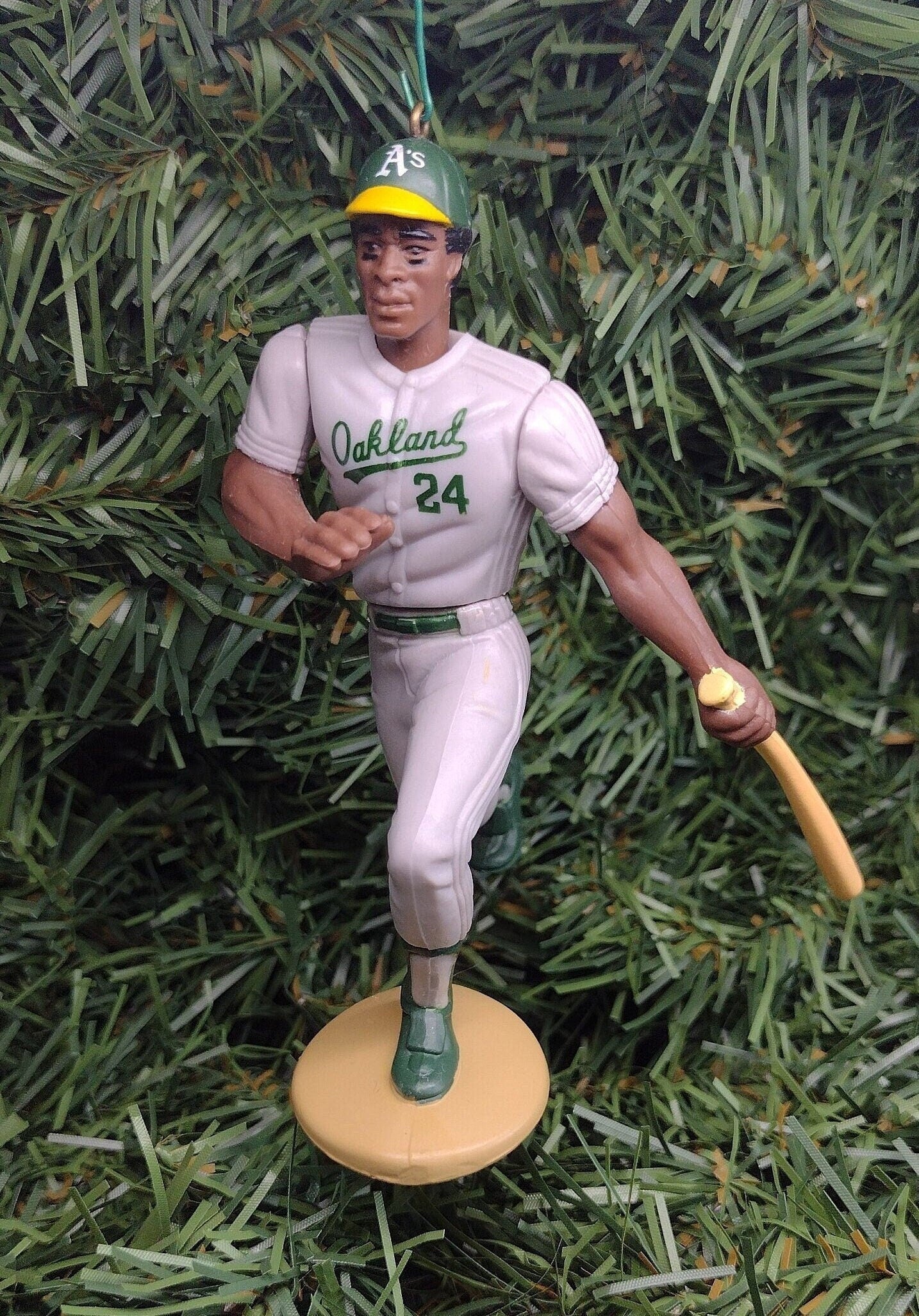 Rickey Henderson Oakland Athletics A's Ornament Christmas tree decoration MLB Baseball Figure Unique Xmas Gift Idea