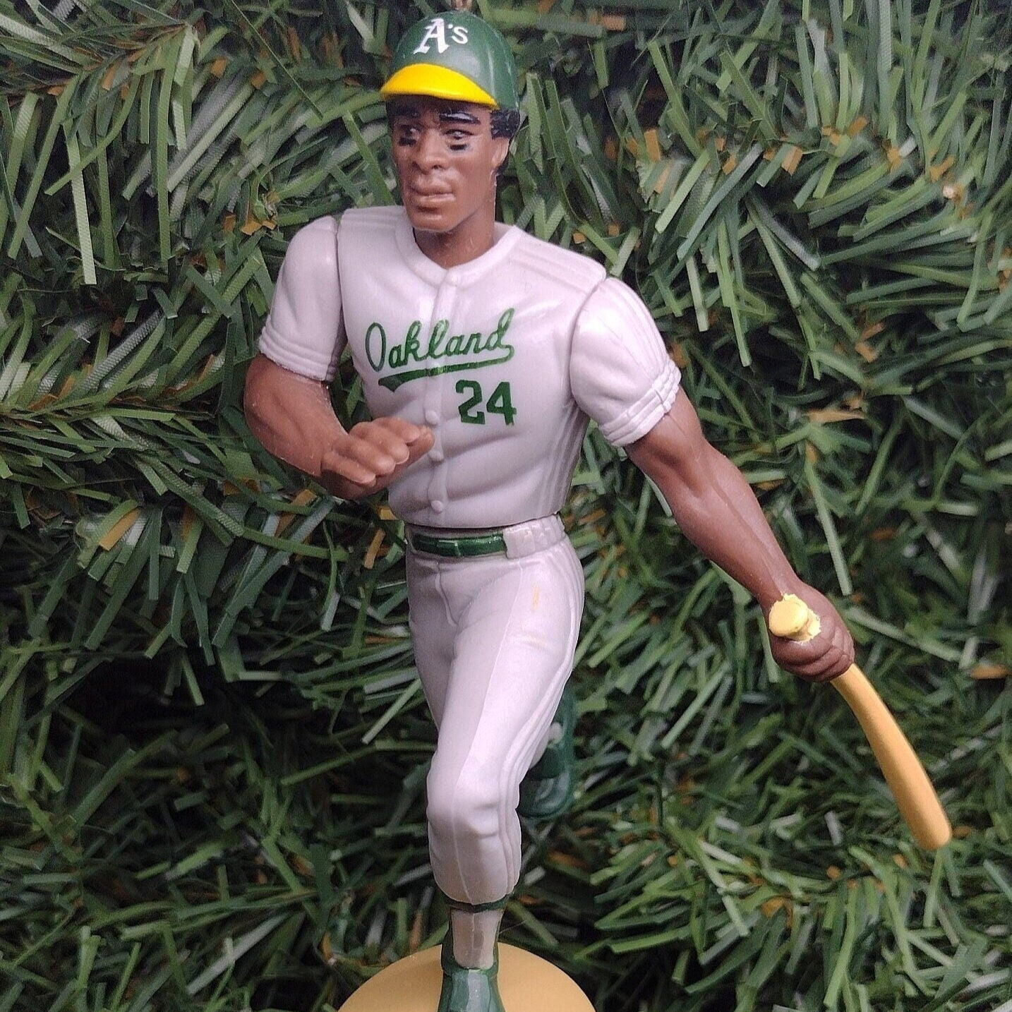 Rickey Henderson Oakland Athletics A's Ornament Christmas tree decoration MLB Baseball Figure Unique Xmas Gift Idea