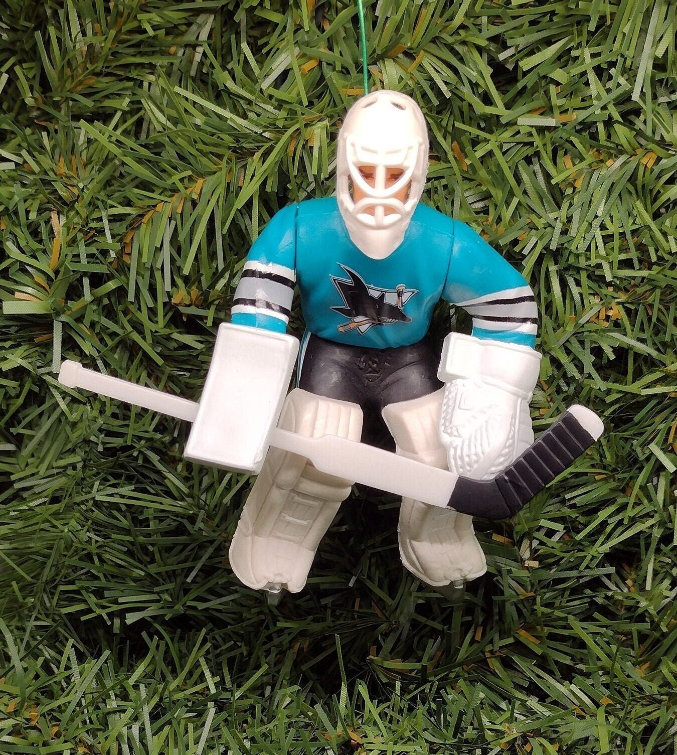 SAN JOSE SHARKS ornaments Christmas tree decoration Arturs Irbe Sandis Ozolinsh nhl hockey unique Xmas gift idea