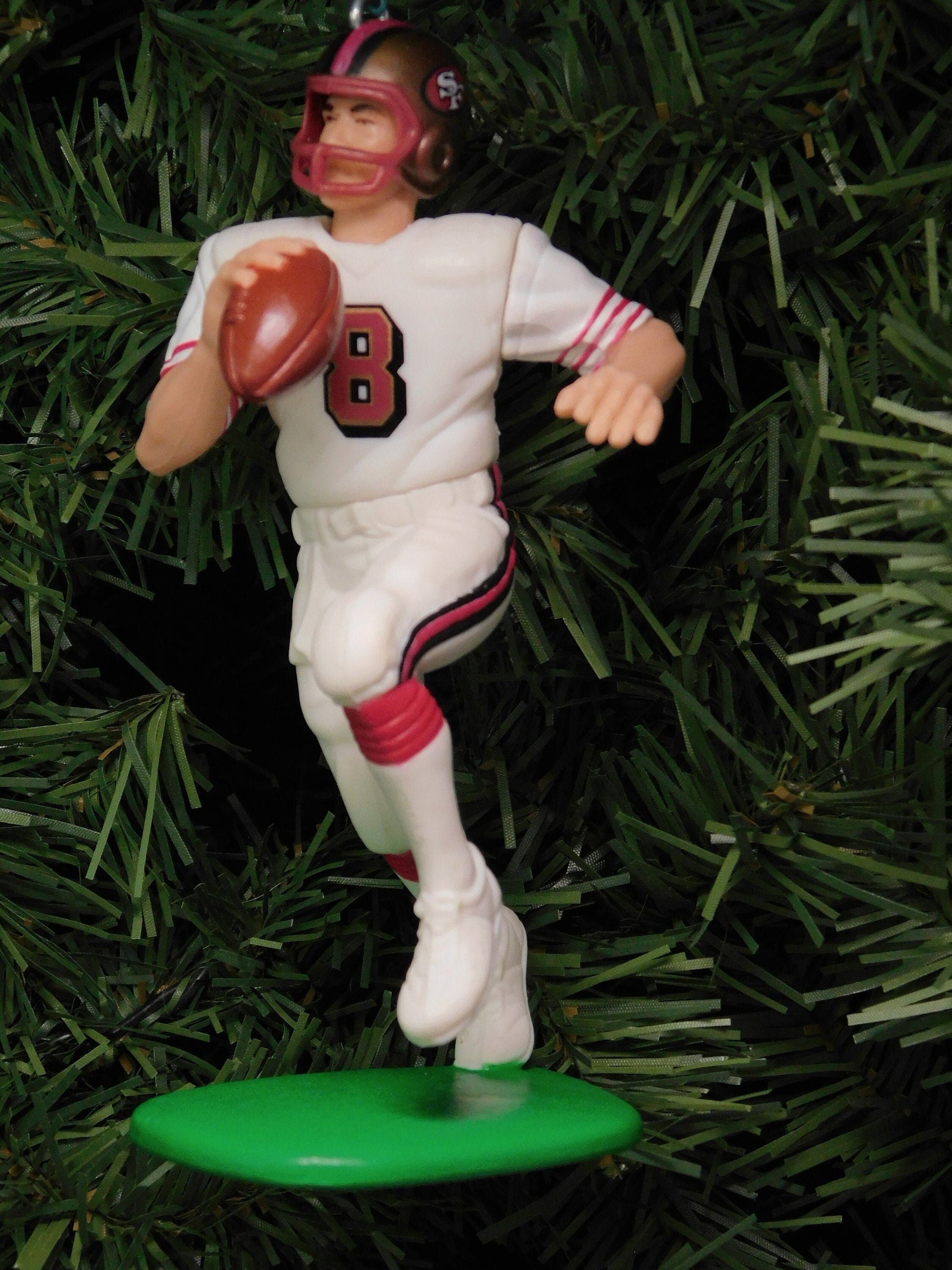 Steve Young SAN FRANCISCO 49ERS ornament Christmas tree decoration unique Xmas gift idea NFL football figure