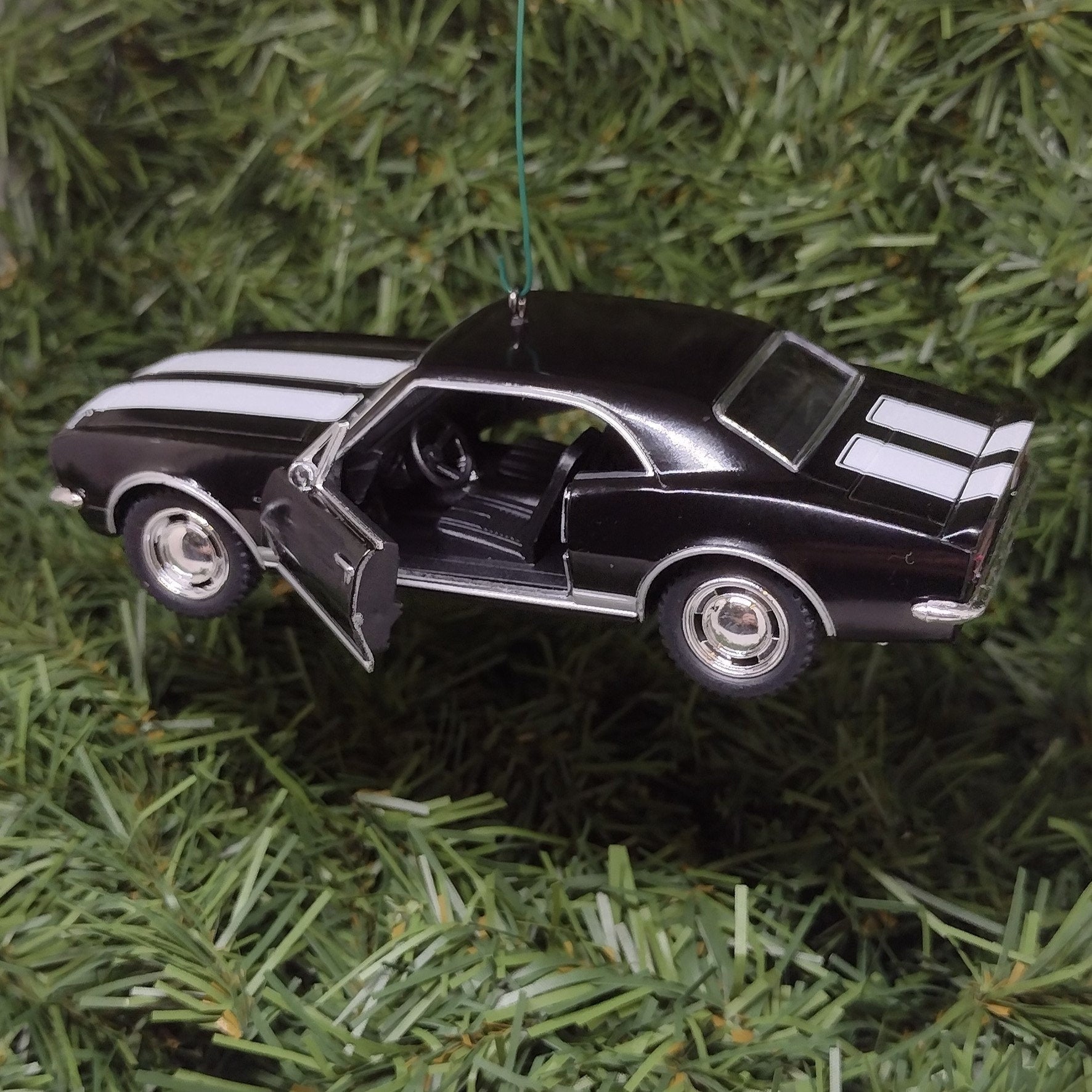 1967 Chevy Camaro Ornament Christmas Tree Decoration Fun Automotive Unique Xmas Gift Idea 5 inches long black Chevrolet 1968 1969