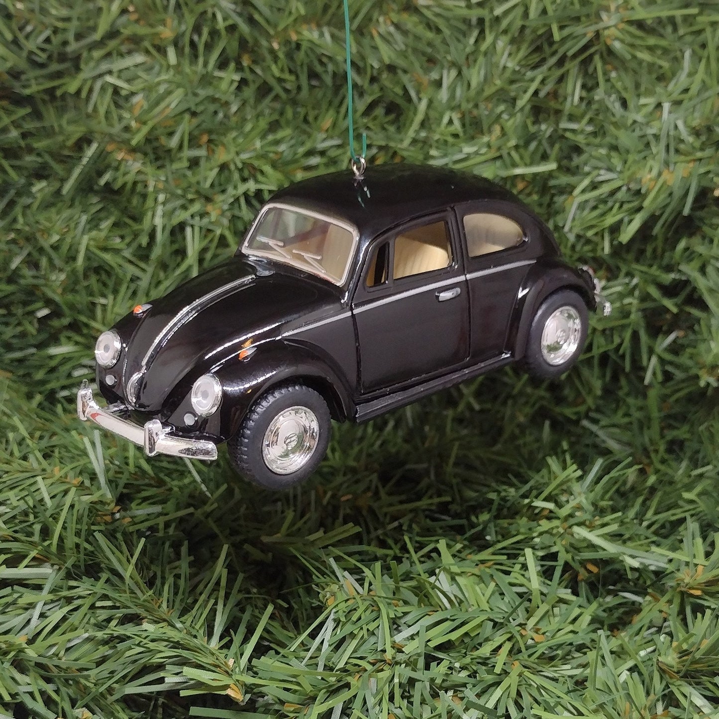 VW Beetle 1967 Ornament Christmas tree decoration Unique gift idea Volkswagen fun Xmas present 5 inch black