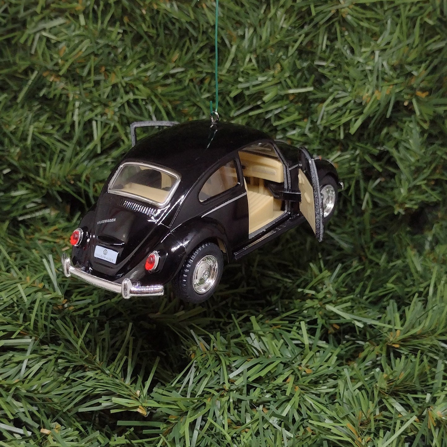 VW Beetle 1967 Ornament Christmas tree decoration Unique gift idea Volkswagen fun Xmas present 5 inch black