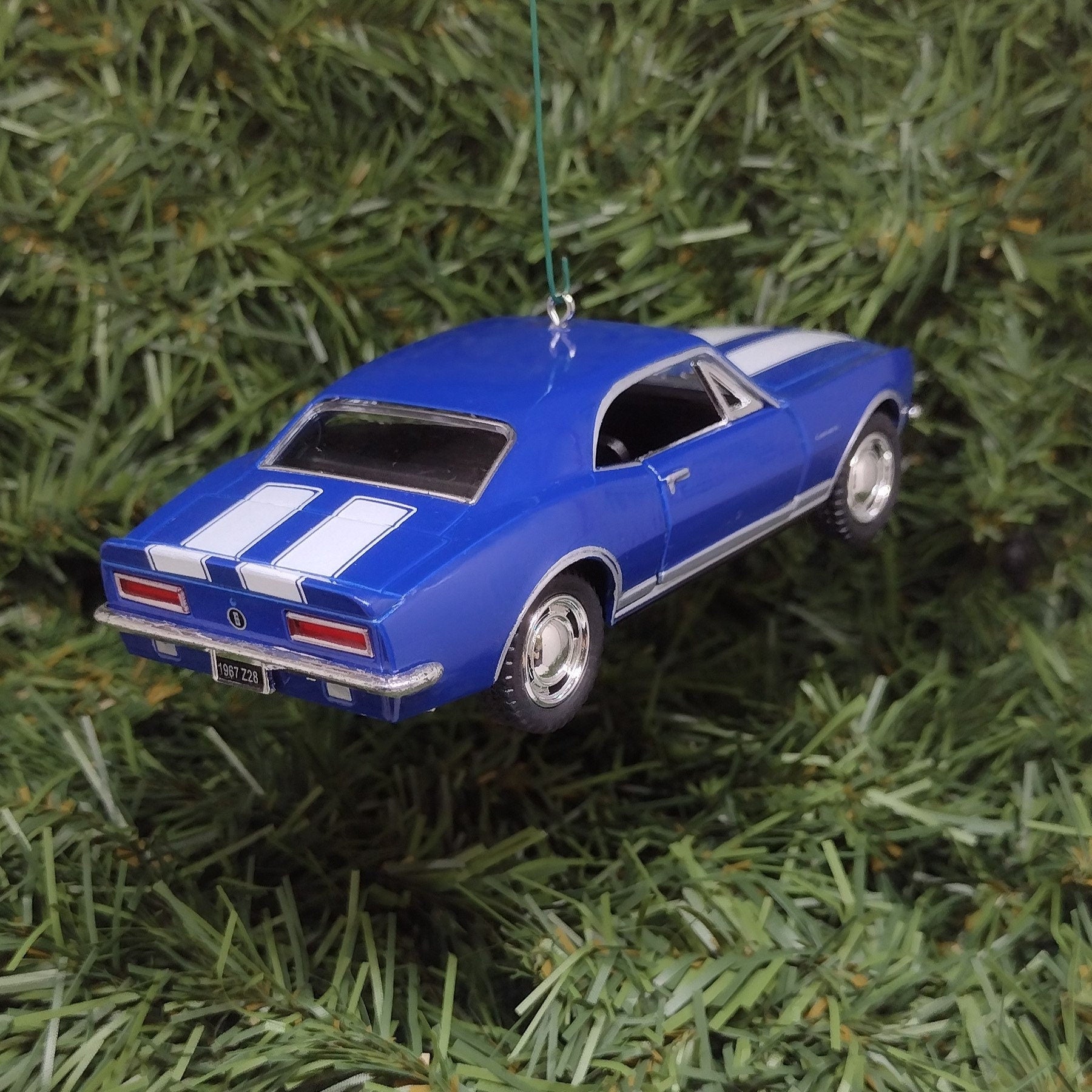 1967 Chevy Camaro Ornament Christmas Tree Decoration Fun Automotive Unique Xmas Gift Idea 5 inches long Blue Chevrolet 1968 1969