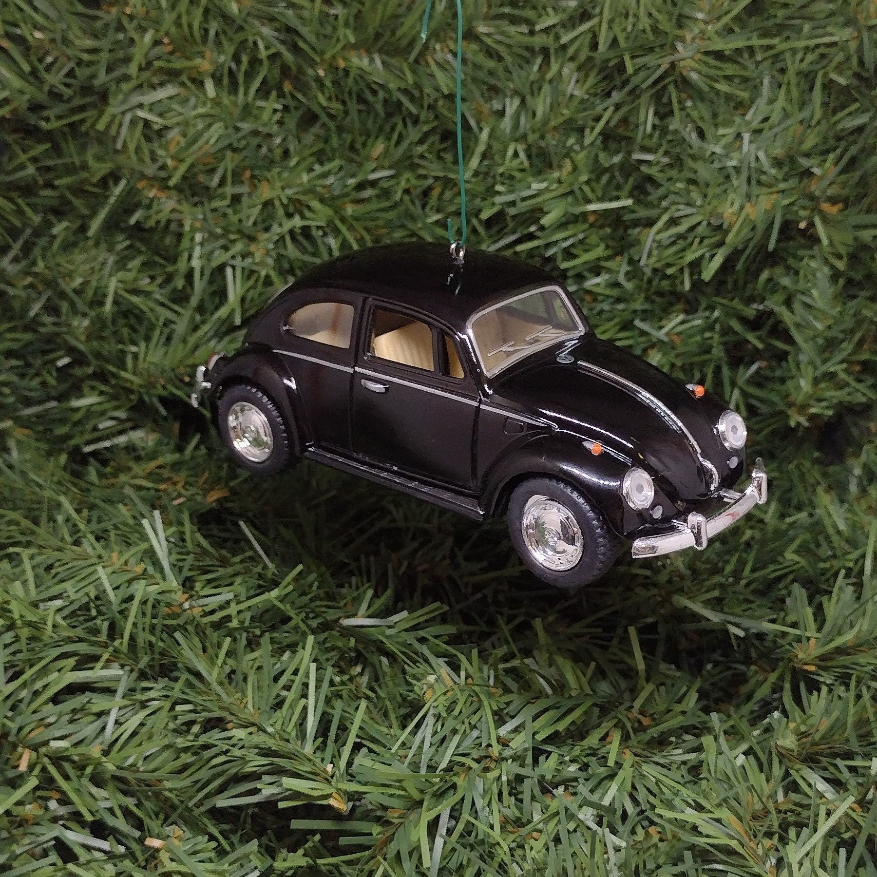 VW Beetle 1967 Ornament Christmas tree decoration Unique gift idea Volkswagen fun Xmas present 5 inch black