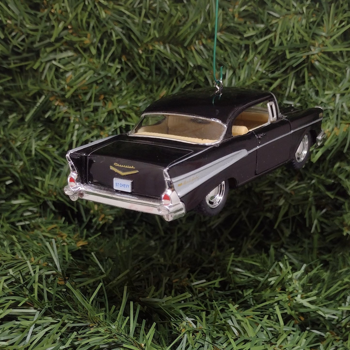 1957 Chevy Bel Air Ornament Christmas Tree Decoration Fun Xmas Gift Idea 5 inches Black Chevrolet Belair