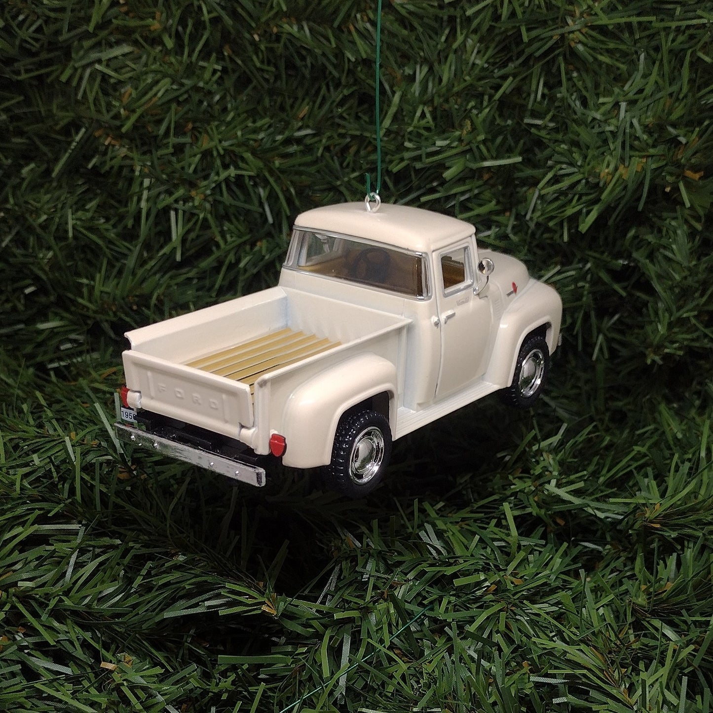 FORD F-100 Truck Ornament 1956 Christmas Tree Decoration Unique Xmas Gift Idea 5 inches long 1953 1954 1955 F100 pickup truck white