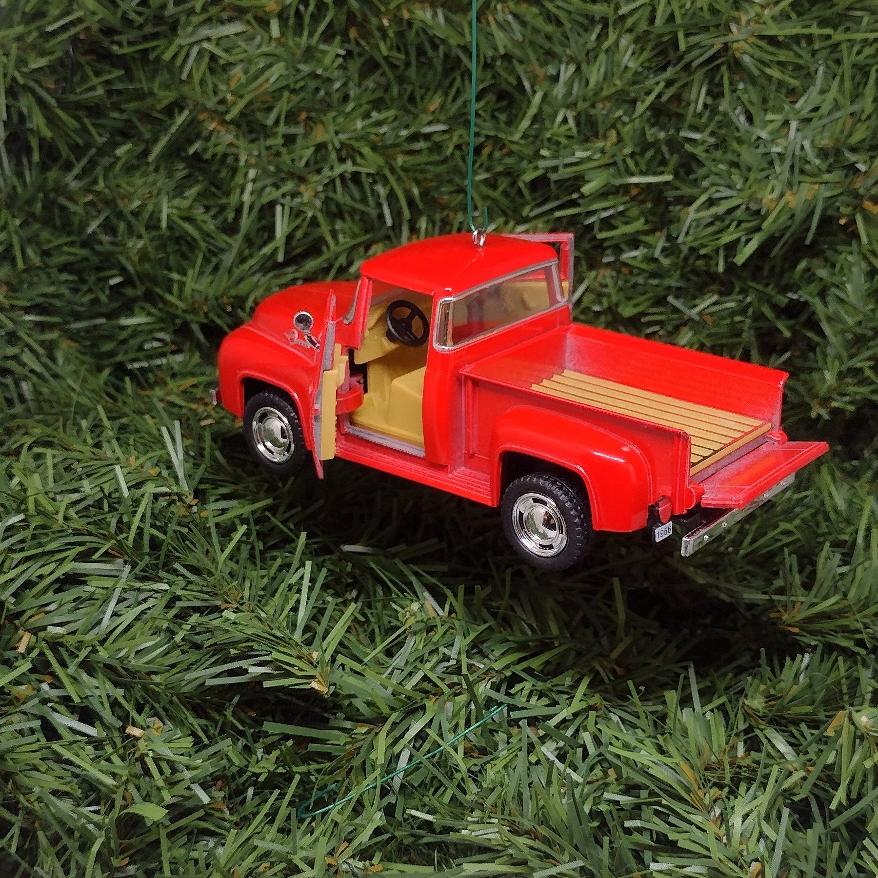 FORD F-100 Truck Ornament 1956 Christmas Tree Decoration Unique Xmas Gift Idea 5 inches long 1953 1954 1955 F100 pickup truck Red