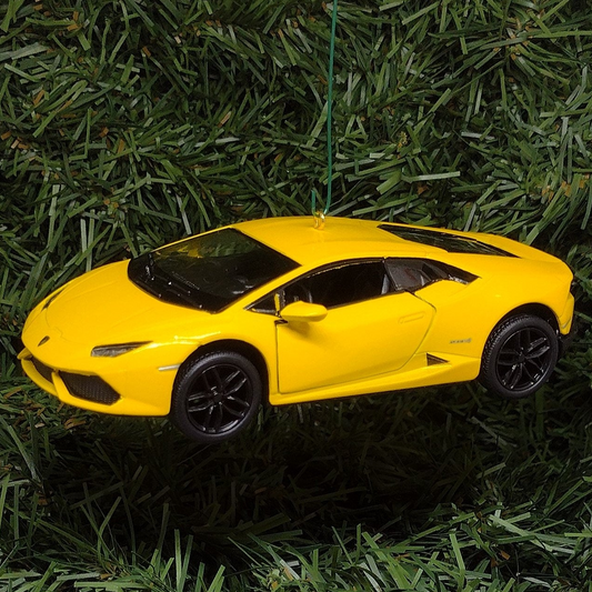 Lamborghini Ornament Huracan LP610-4 Christmas tree decoration unique gift idea for car enthusiast Lambo Yellow