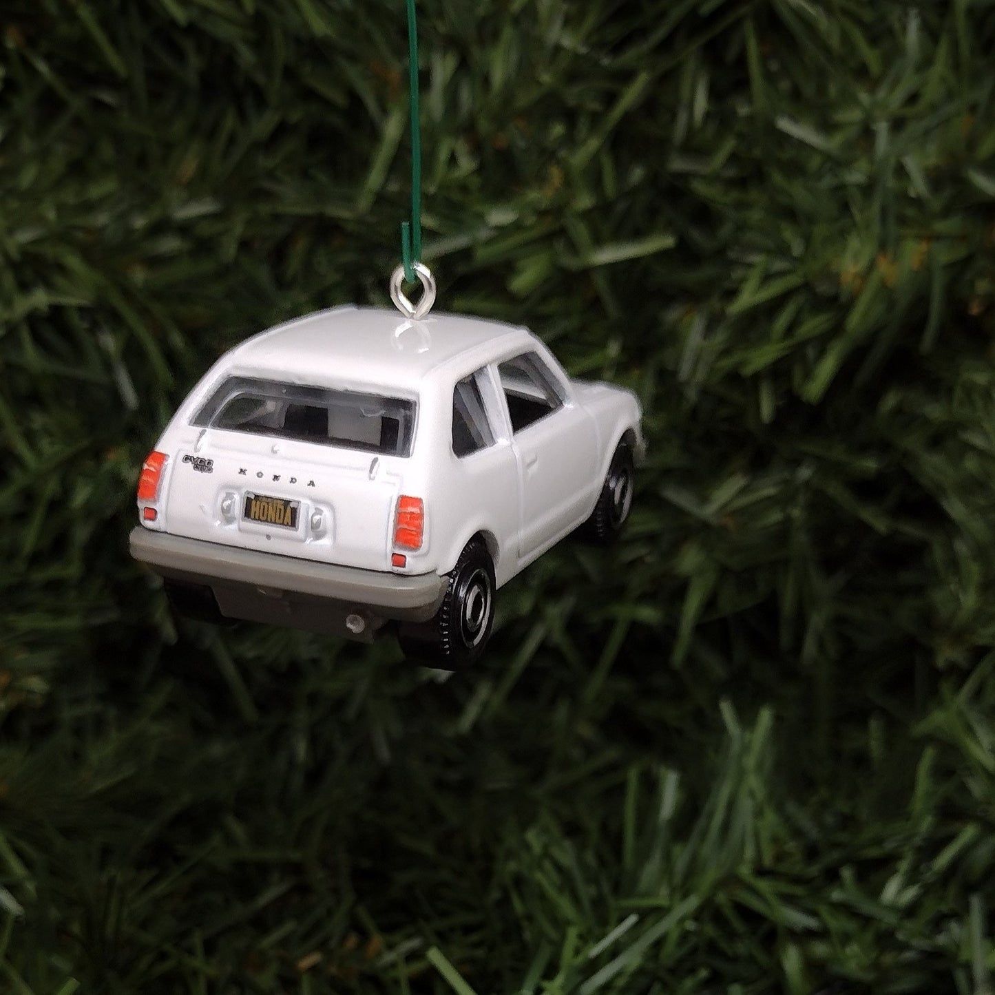 Honda Civic Ornament 1976 CVCC Christmas Gift Idea unique Xmas tree decoration white 1973 to 1979