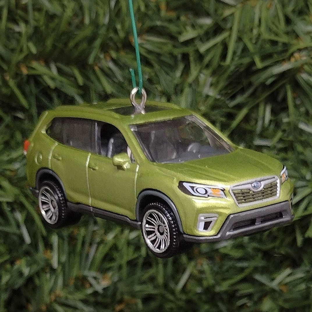 Subaru Forester Ornament Christmas Gift idea 2019 2020 2021 Unique Car Xmas Tree Decoration green