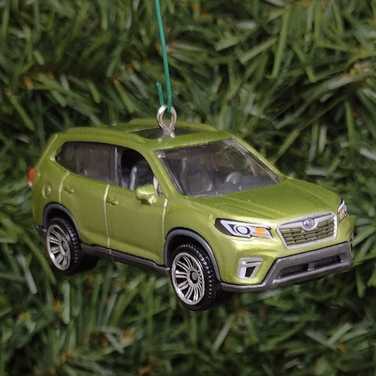 Subaru Forester Ornament Christmas Gift idea 2019 2020 2021 Unique Car Xmas Tree Decoration green