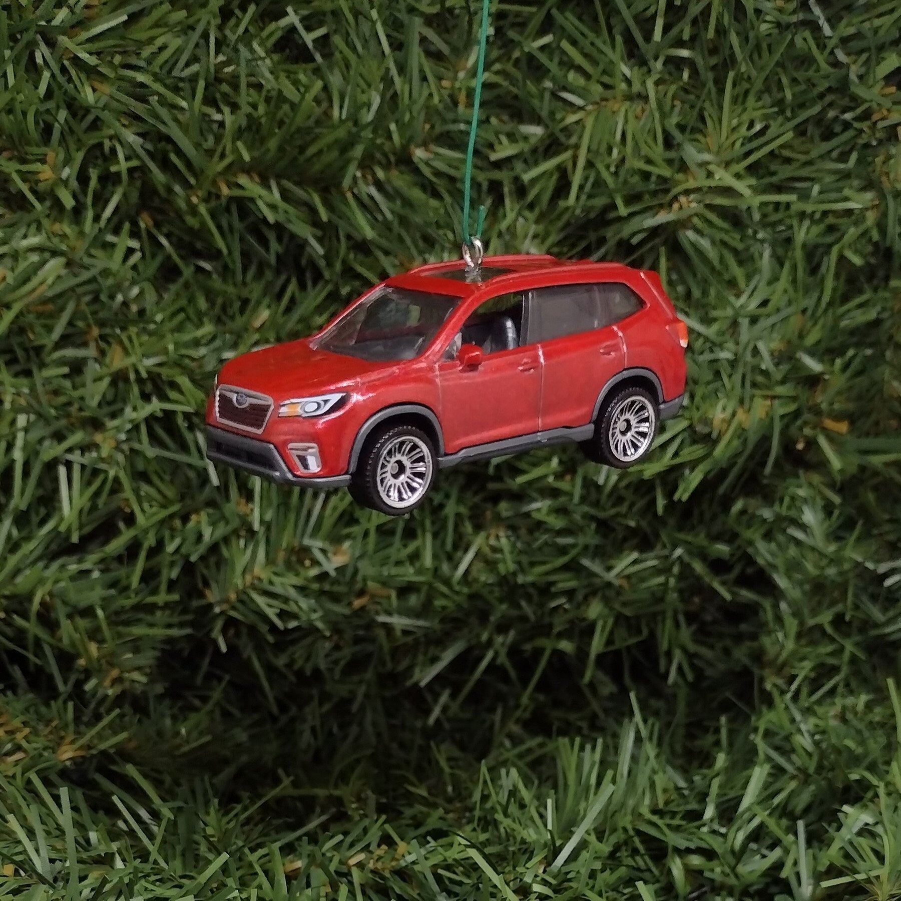 Subaru Forester Ornament Christmas Gift idea 2019 2020 2021 Unique Car Xmas Tree Decoration red