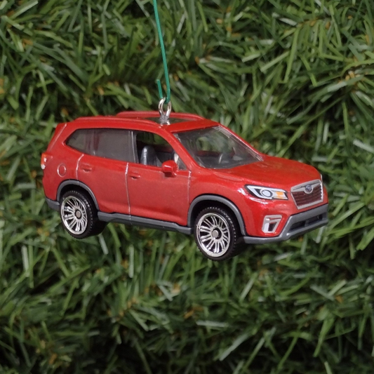 Subaru Forester Ornament Christmas Gift idea 2019 2020 2021 Unique Car Xmas Tree Decoration red