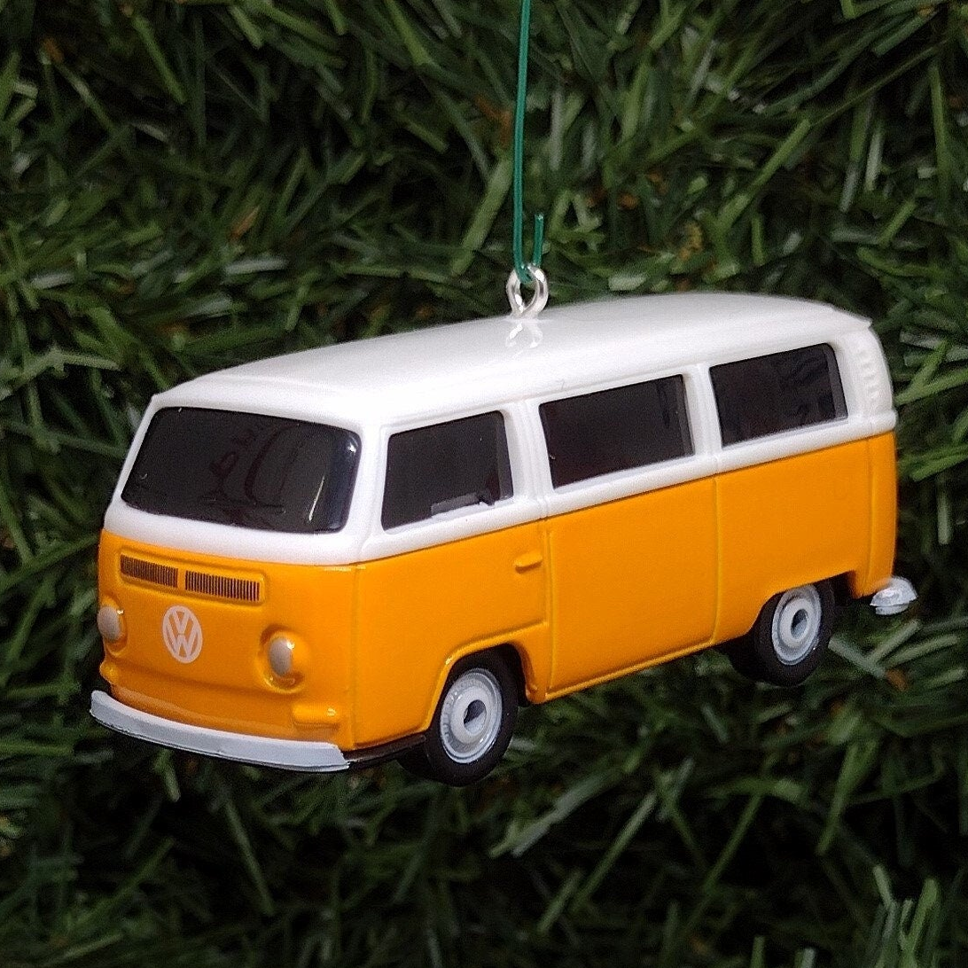 VW Bus Christmas Tree Ornament Fun Automotive Gift Volkswagen Orange Licensed