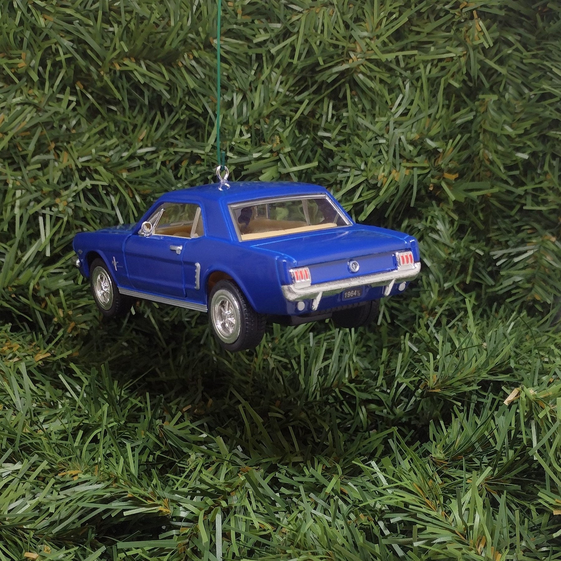 FORD MUSTANG Ornament 1964.5/Early 1965 Christmas tree decoration fun automotive gift for car enthusiast 5 inch Blue