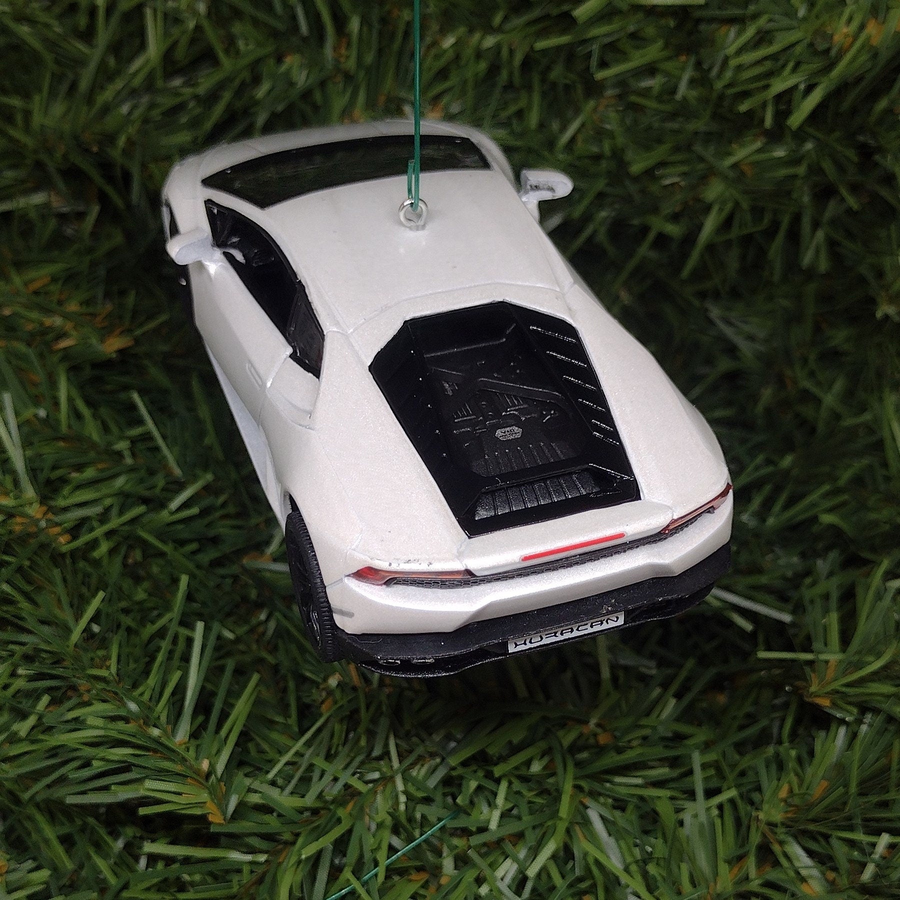 Lamborghini Ornament Huracan LP610-4 Christmas tree decoration unique gift idea for car enthusiast Lambo white