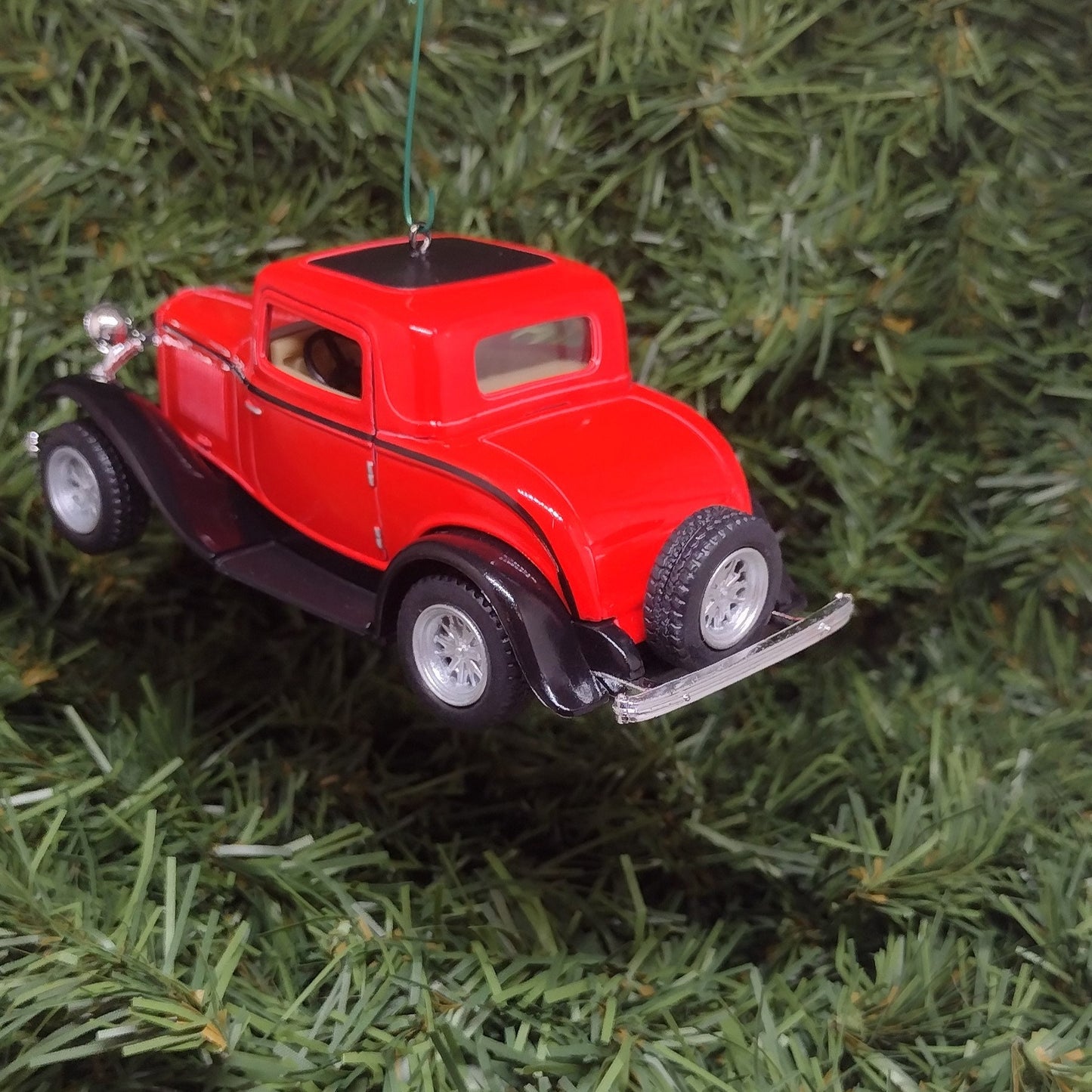 1932 FORD Ornament 3 Window Coupe Christmas Tree Decoration Unique Xmas Gift Idea 5 inches long red