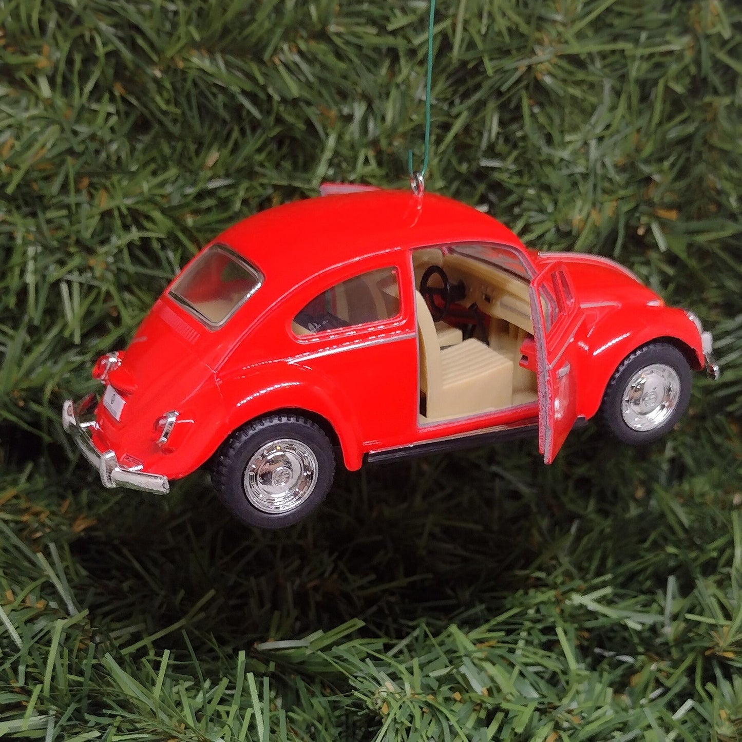 VW Beetle 1967 Ornament Christmas tree decoration Unique gift idea Volkswagen fun Xmas present 5 inch red