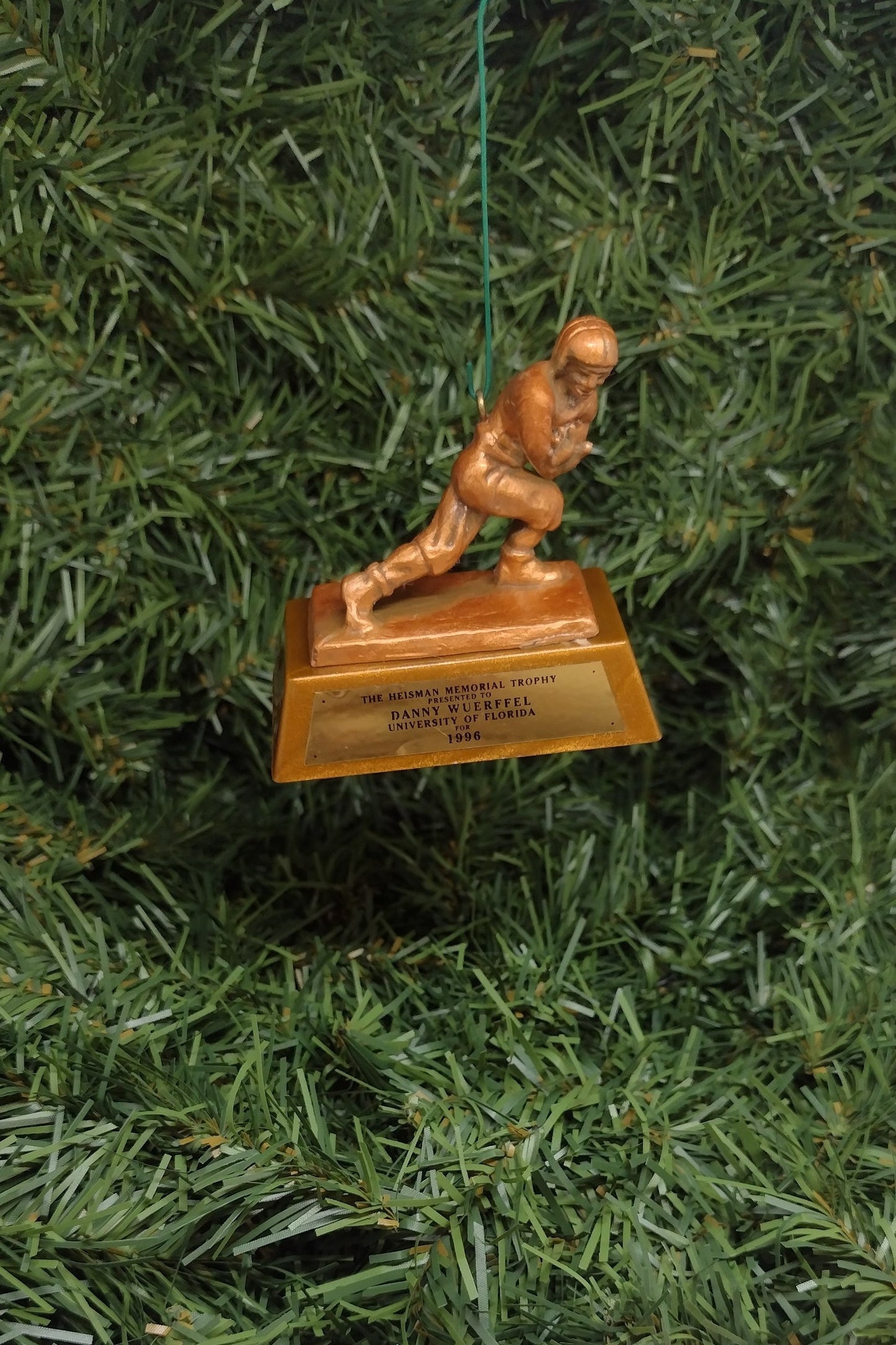 Danny Wuerffel Florida Gators Christmas tree ornament mini Heisman Trophy xmas ncaa football figure unique gift idea