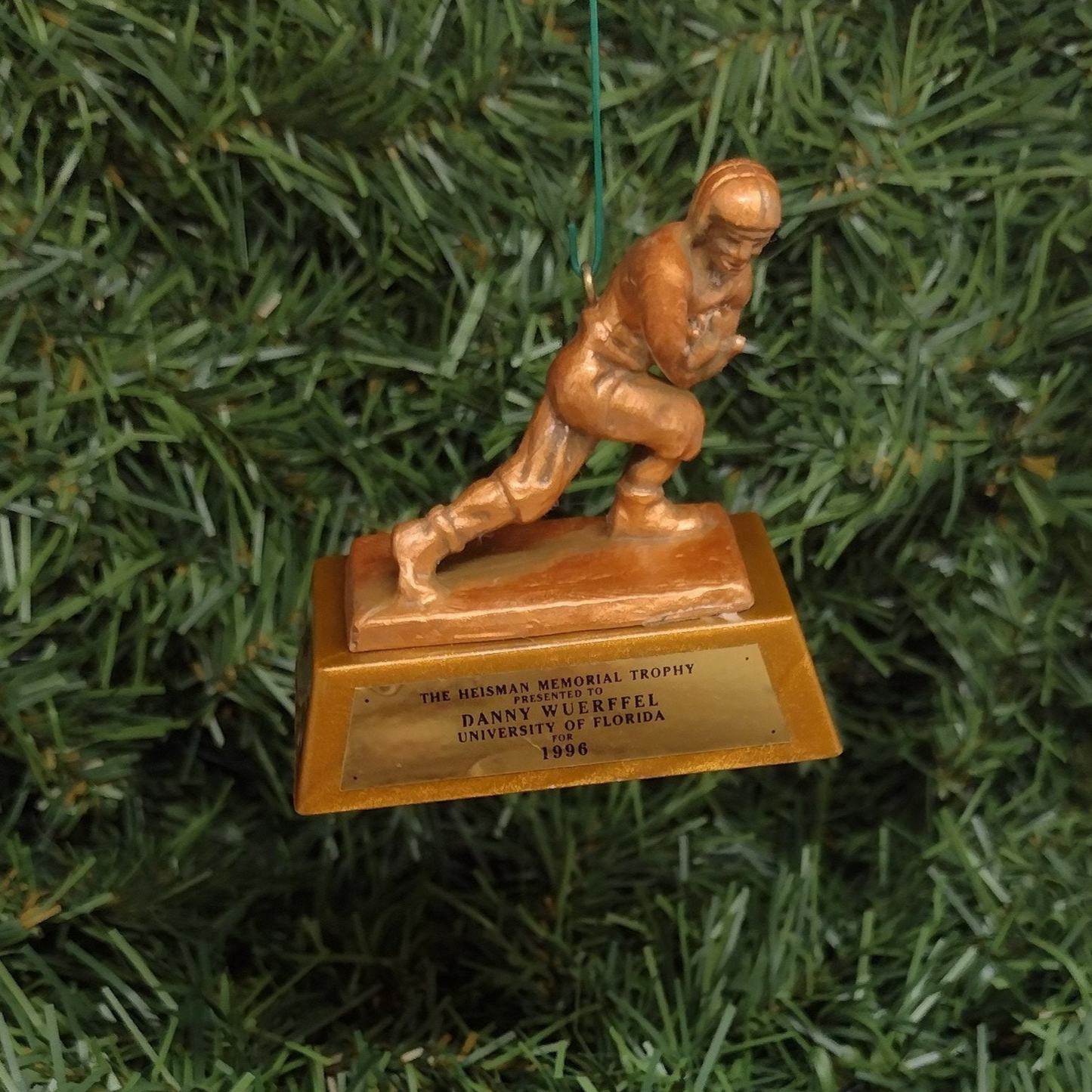 Danny Wuerffel Florida Gators Christmas tree ornament mini Heisman Trophy xmas ncaa football figure unique gift idea