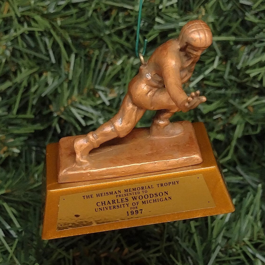 Charles Woodson MICHIGAN WOLVERINES Ornament mini Heisman Trophy Christmas Gift NCAA Football