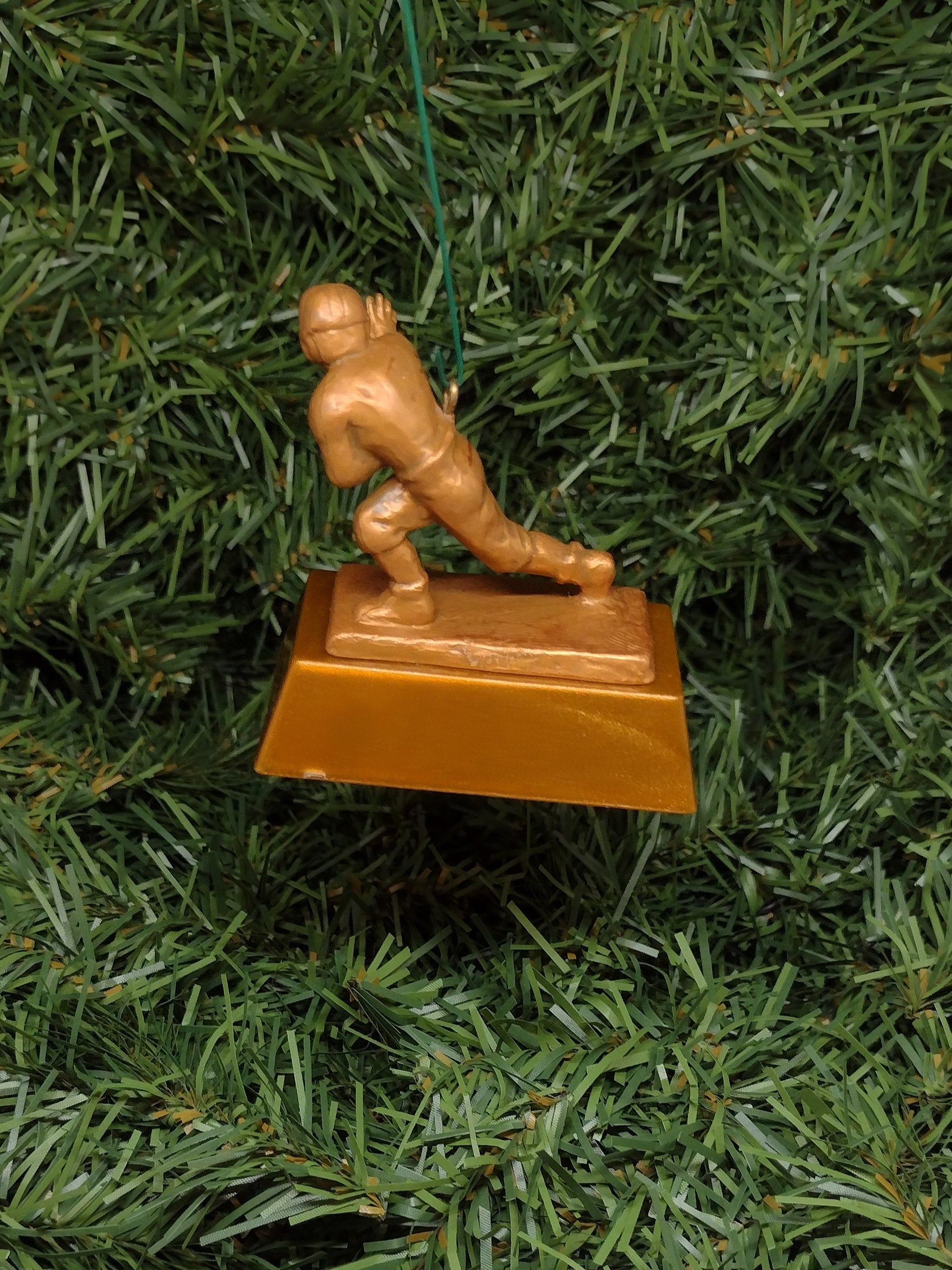 Steve Owens OKLAHOMA SOONERS Christmas tree ornament mini Heisman Trophy xmas ncaa football unique gift idea