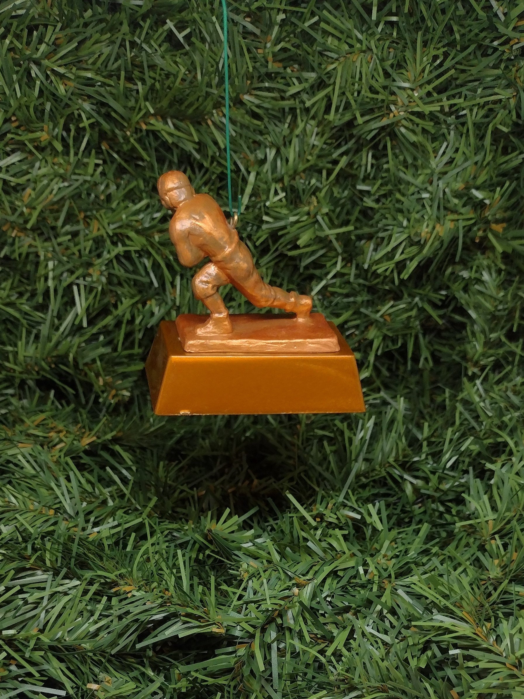 Ernie Davis SYRACUSE ORANGEMEN Christmas tree ornament mini Heisman Trophy xmas ncaa football figure unique gift idea Orange