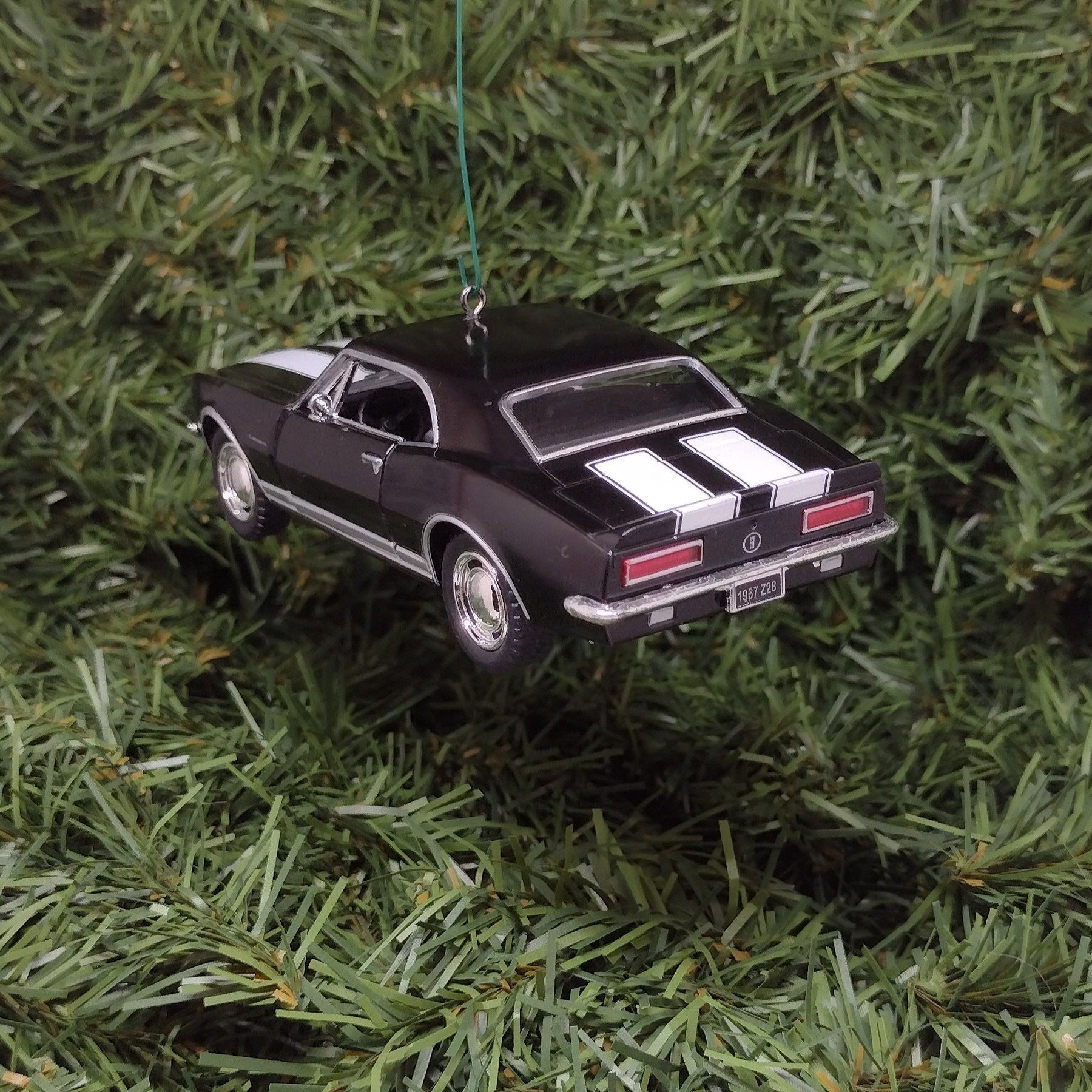 1967 Chevy Camaro Ornament Christmas Tree Decoration Fun Automotive Unique Xmas Gift Idea 5 inches long black Chevrolet 1968 1969