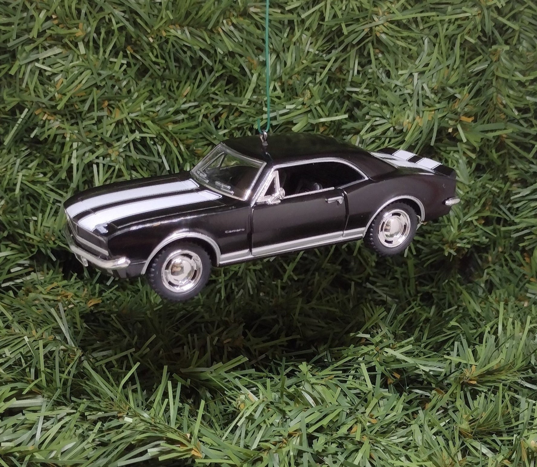 1967 Chevy Camaro Ornament Christmas Tree Decoration Fun Automotive Unique Xmas Gift Idea 5 inches long black Chevrolet 1968 1969