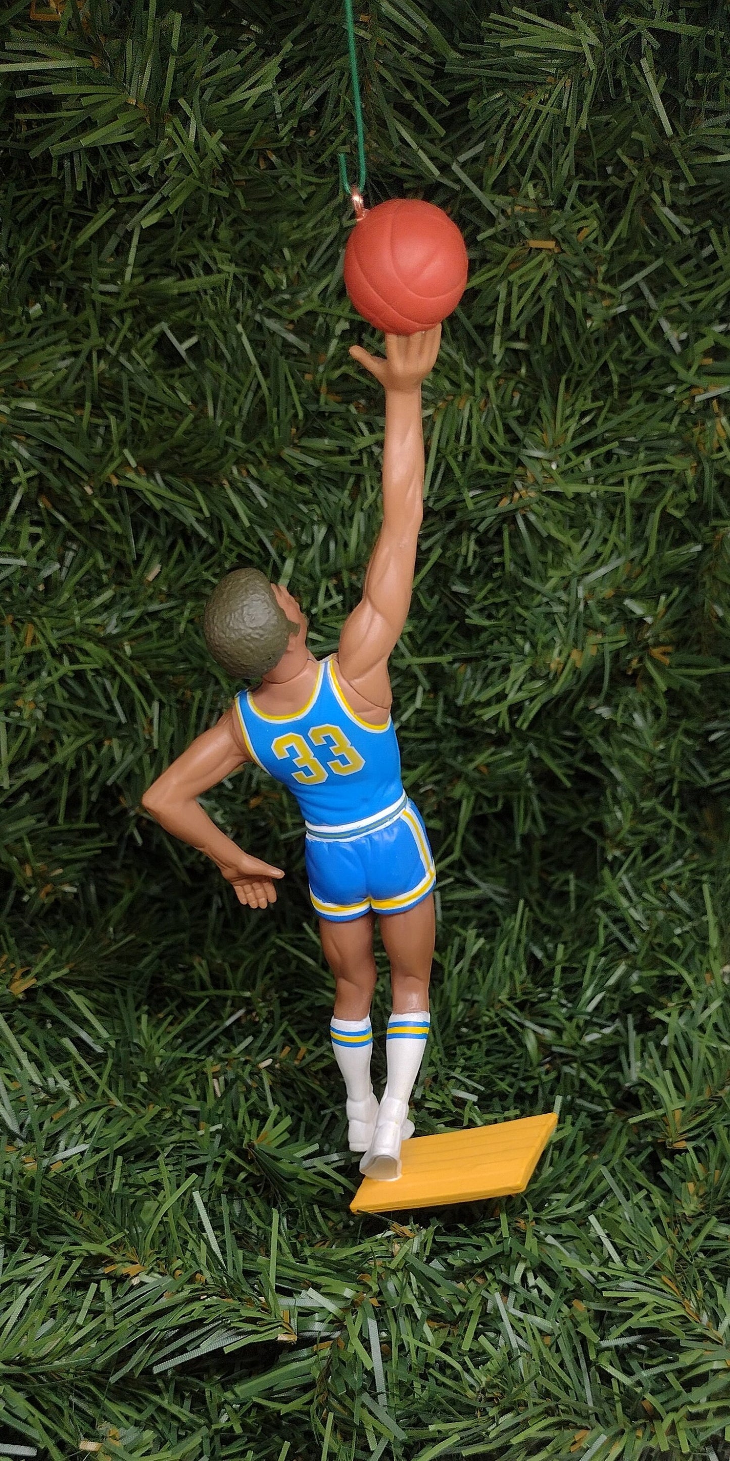 UCLA BRUINS ornament Kareem Abdul Jabbar Christmas gift idea ncaa basketball figure California Los Angeles final four xmas tree