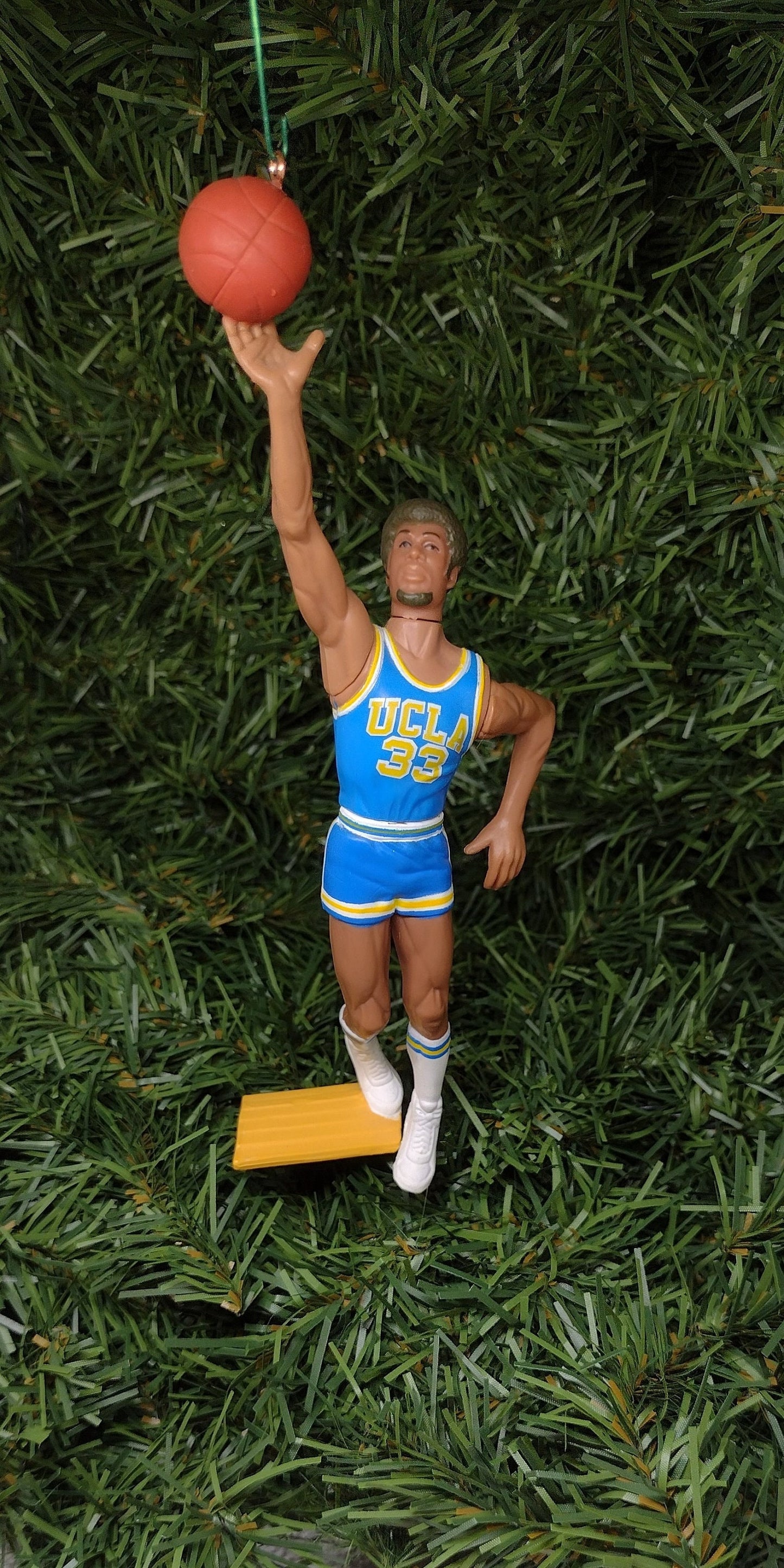 UCLA BRUINS ornament Kareem Abdul Jabbar Christmas gift idea ncaa basketball figure California Los Angeles final four xmas tree