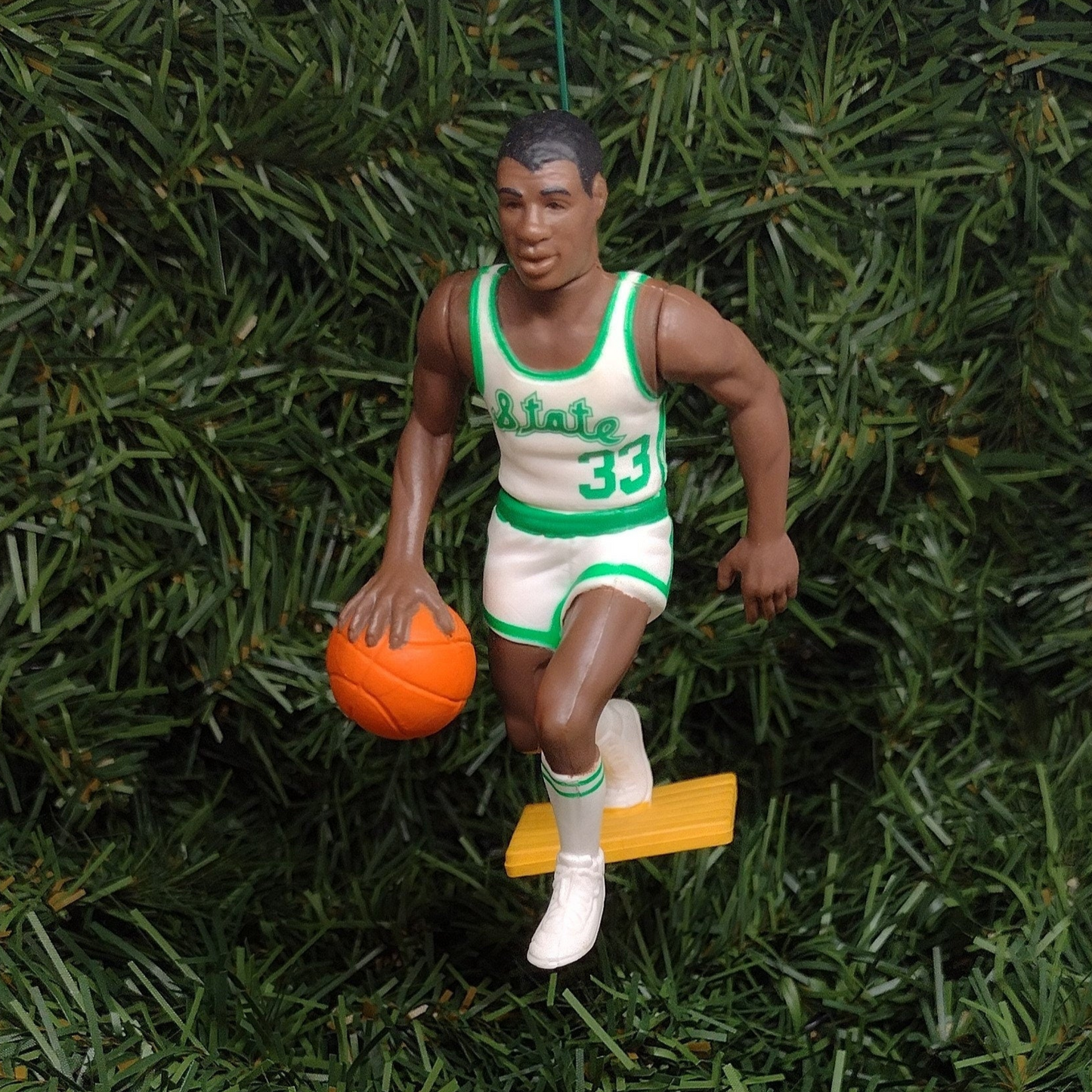 MICHIGAN STATE SPARTANS ornament Magic Johnson Christmas gift idea ncaa basketball xmas tree decoration